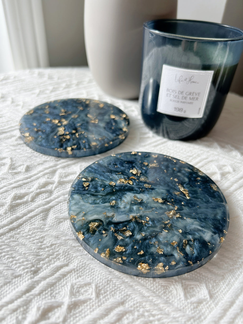 【Geode Luxe】Handmade Resin Coasters (pair)