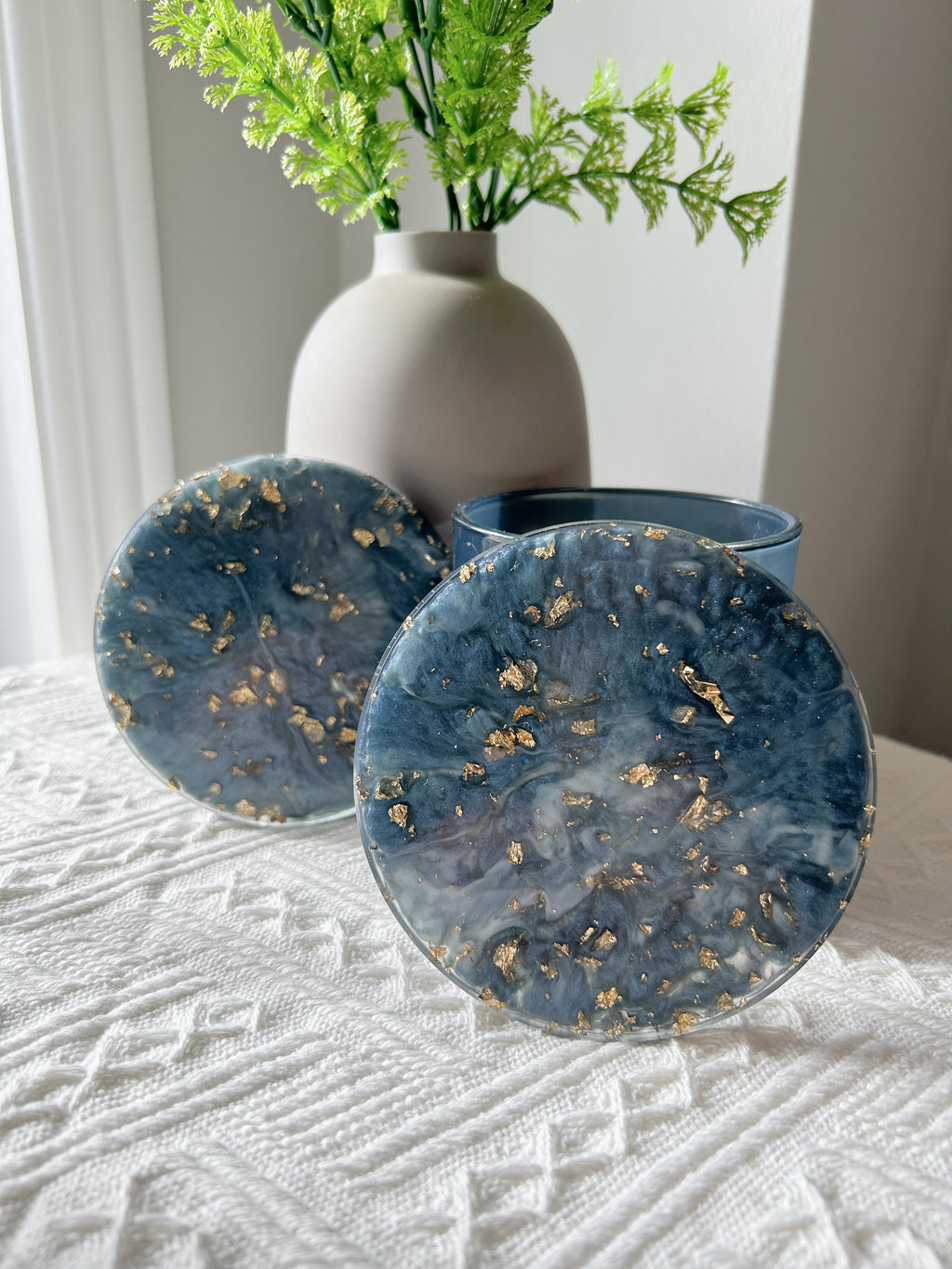 【Geode Luxe】Handmade Resin Coasters (pair)