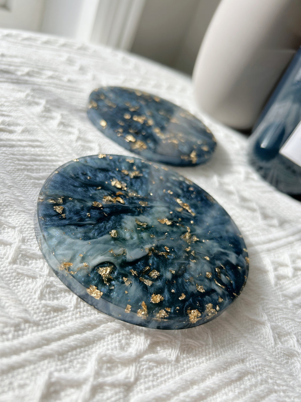 【Geode Luxe】Handmade Resin Coasters (pair)