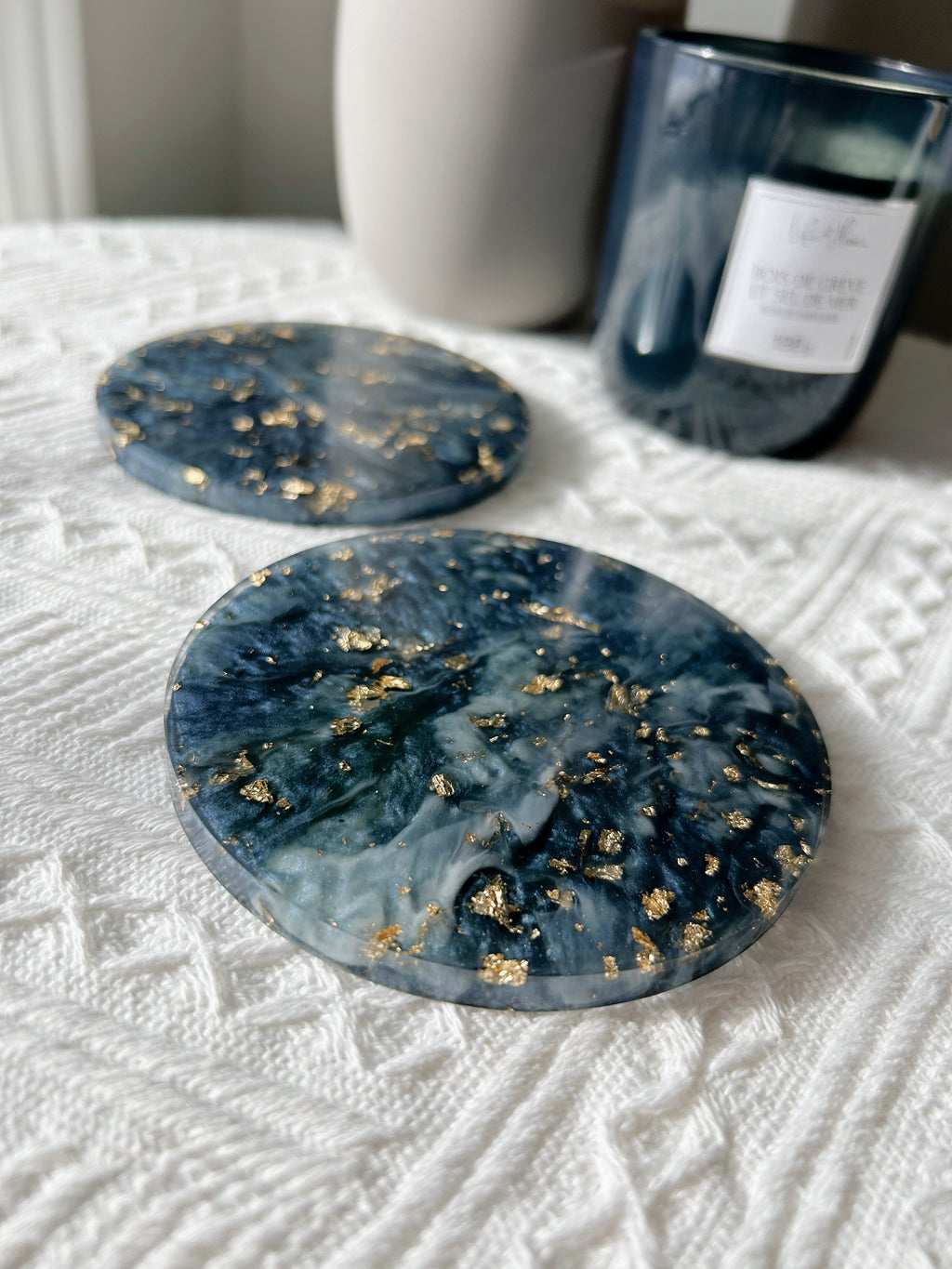 【Geode Luxe】Handmade Resin Coasters (pair)