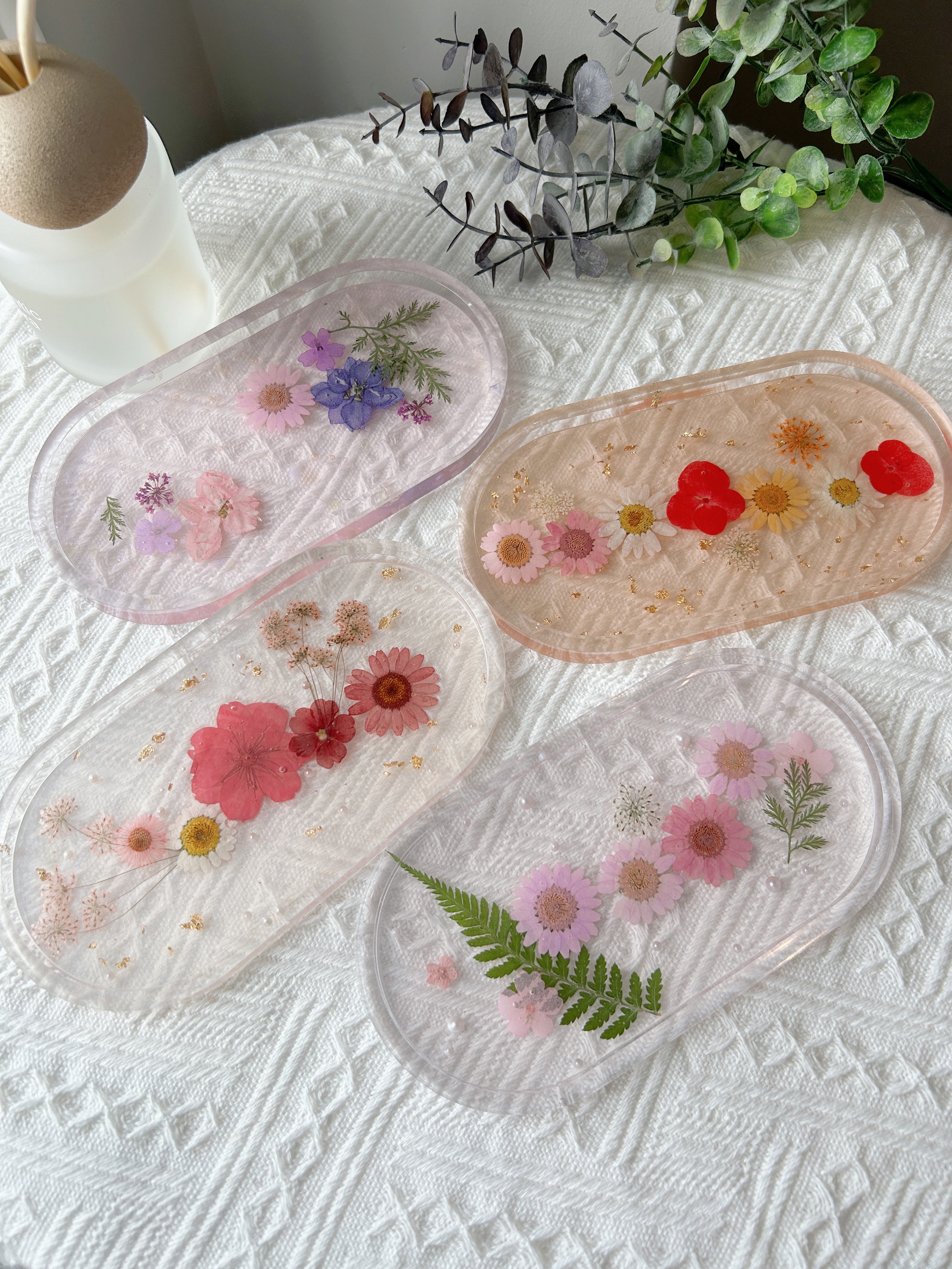 【Floral Fusion】Handmade Resin Trinket Tray (individual)