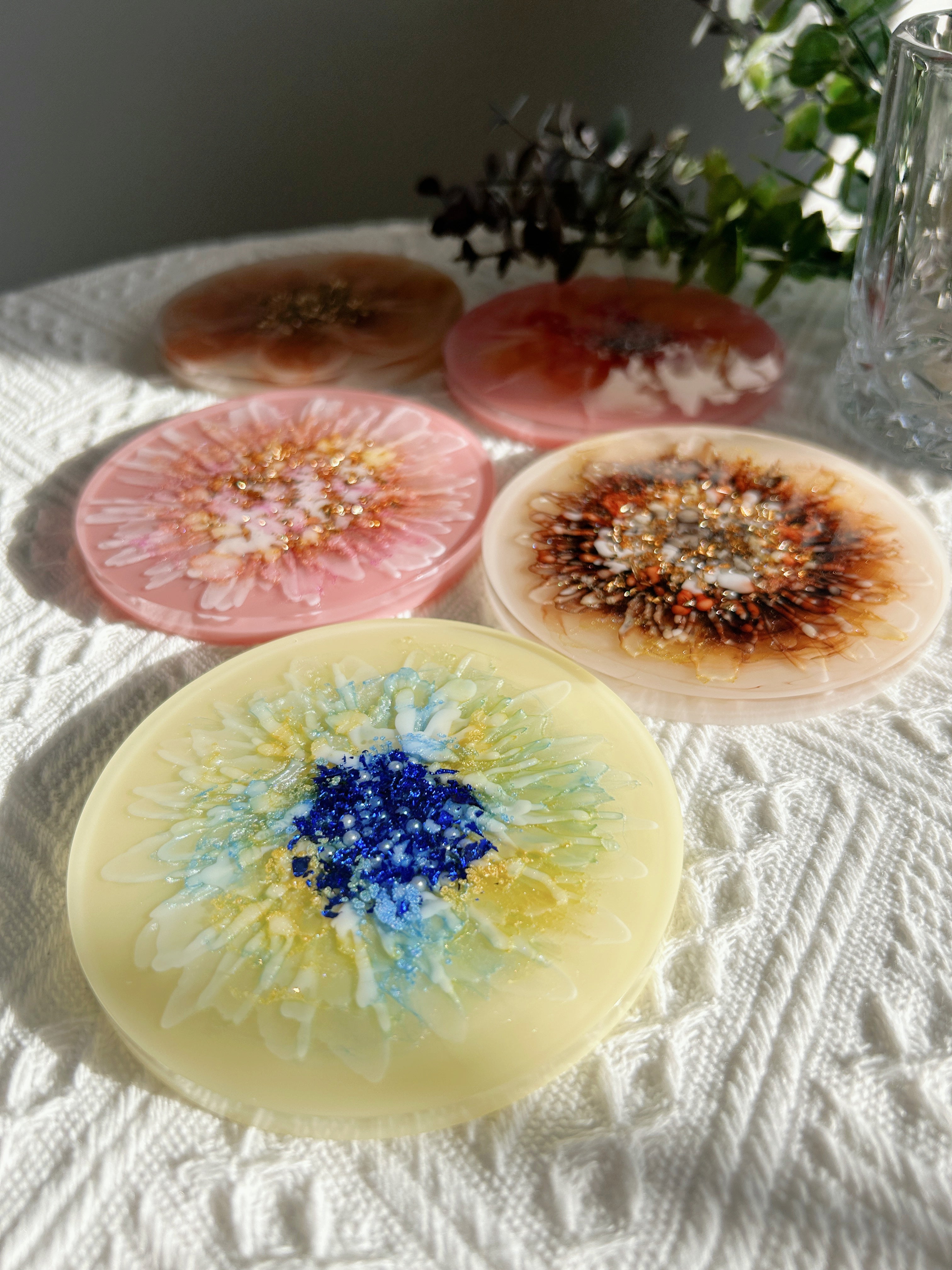 【Blooming Beauty】Handmade Resin Coaster (individual)