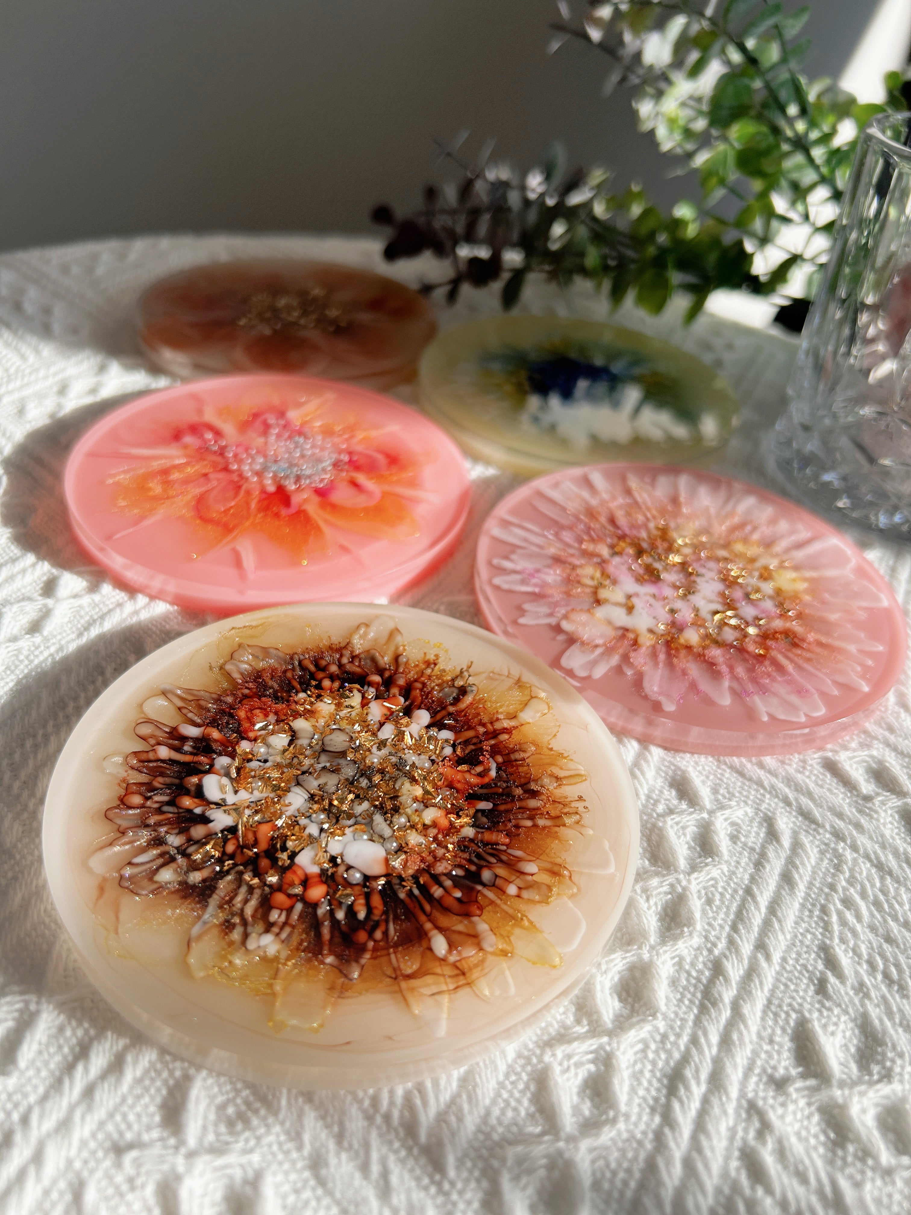 【Blooming Beauty】Handmade Resin Coaster (individual)