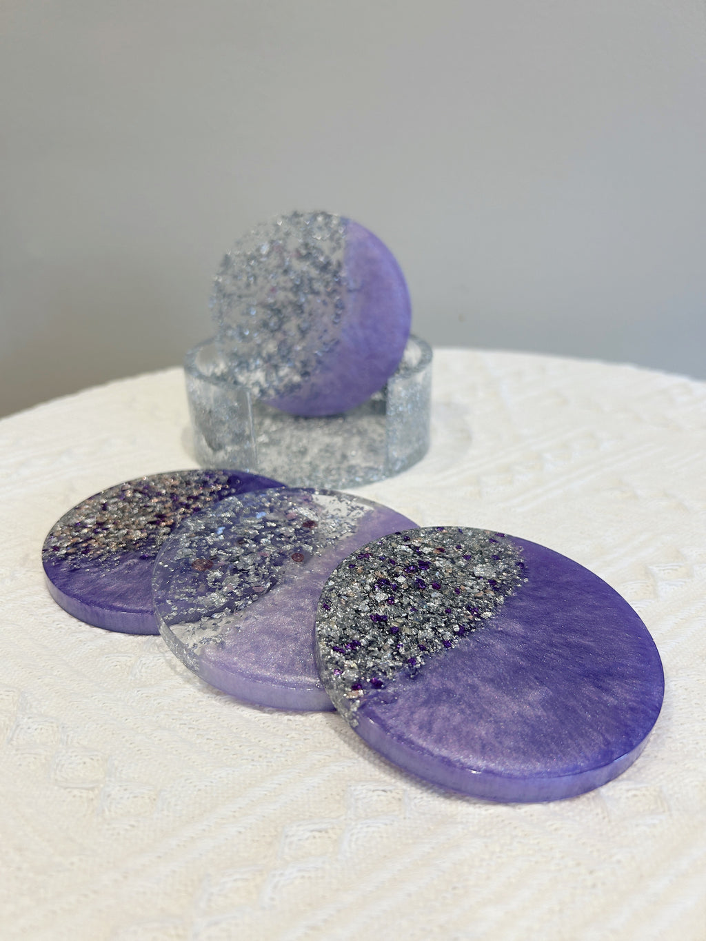 【Pearl Essence】Handmade Resin Coaster Set (set of 5)