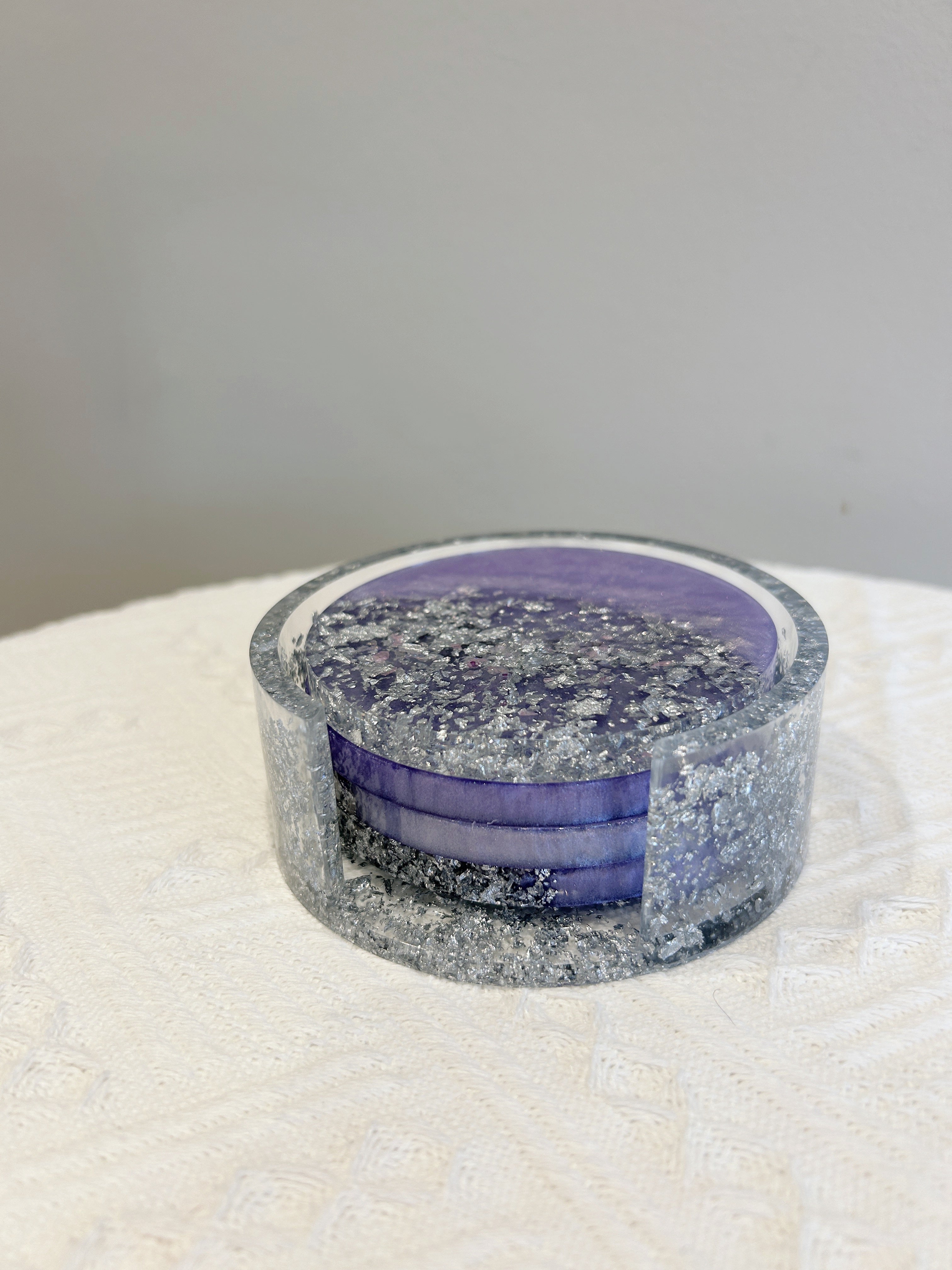 【Pearl Essence】Handmade Resin Coaster Set (set of 5)