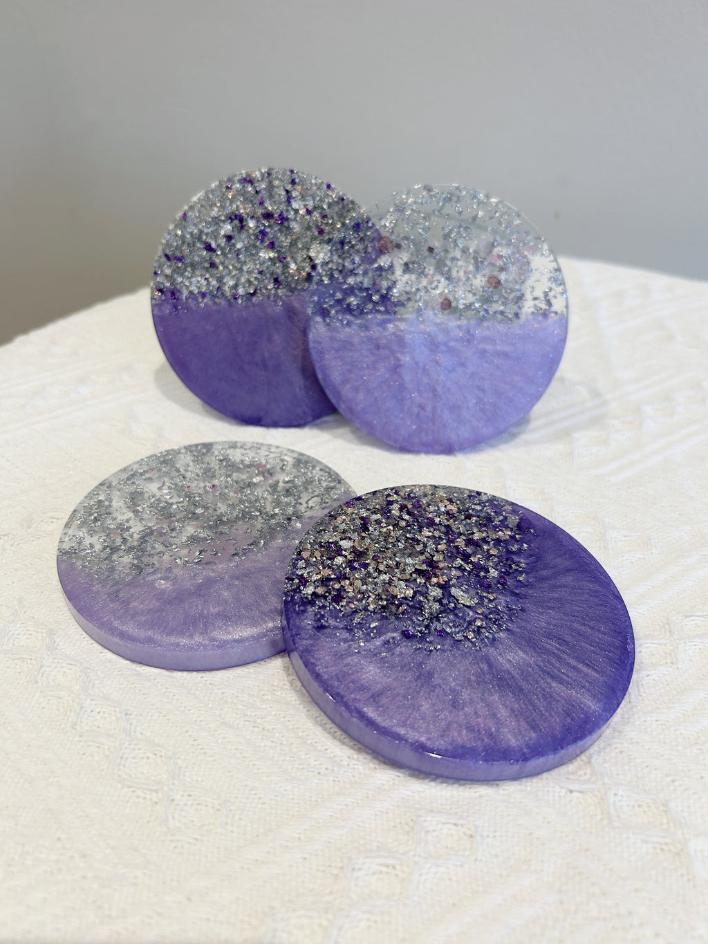 【Pearl Essence】Handmade Resin Coaster Set (set of 5)