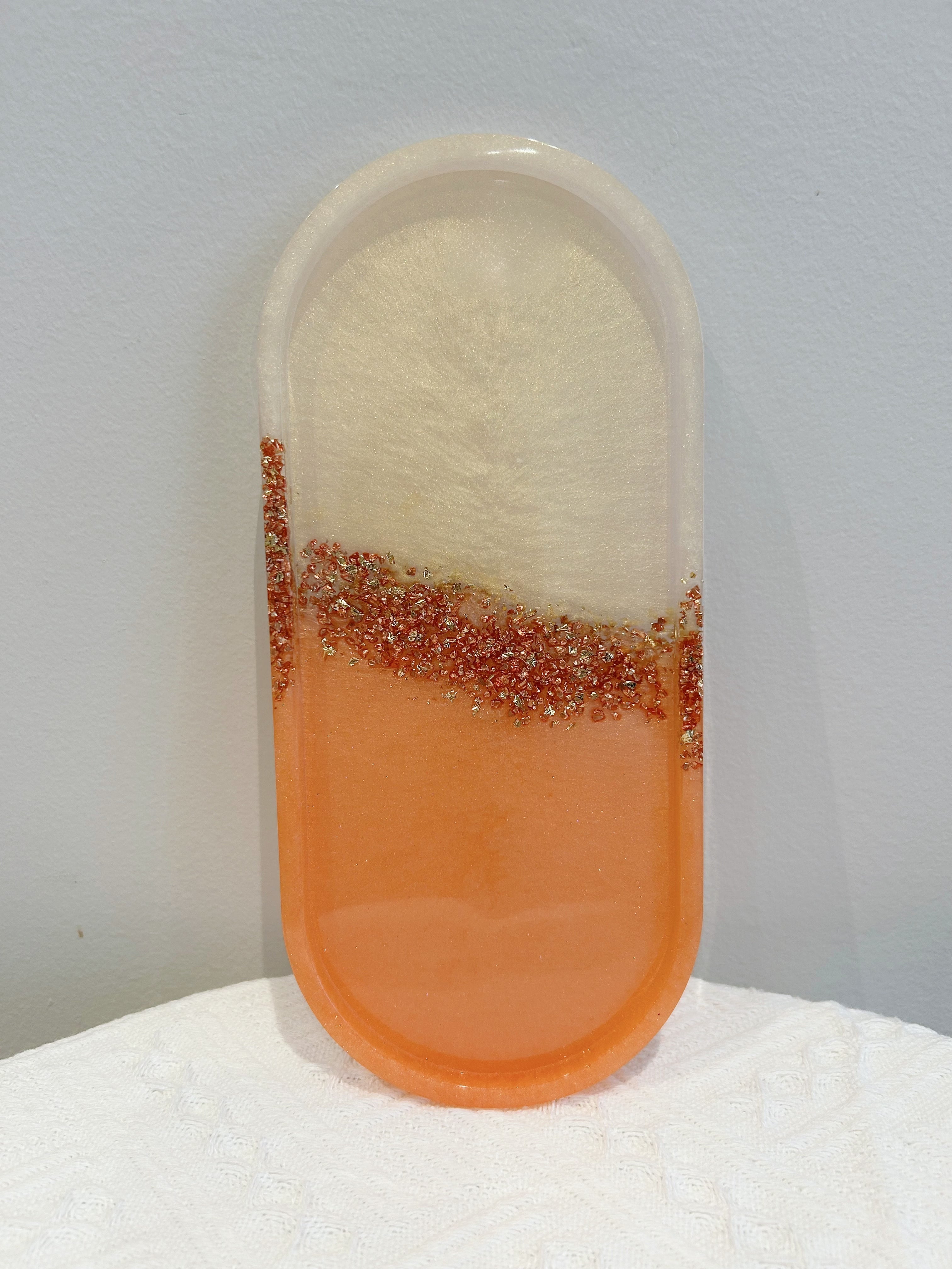 【Crystal Glow】Handmade Resin Trinket Tray