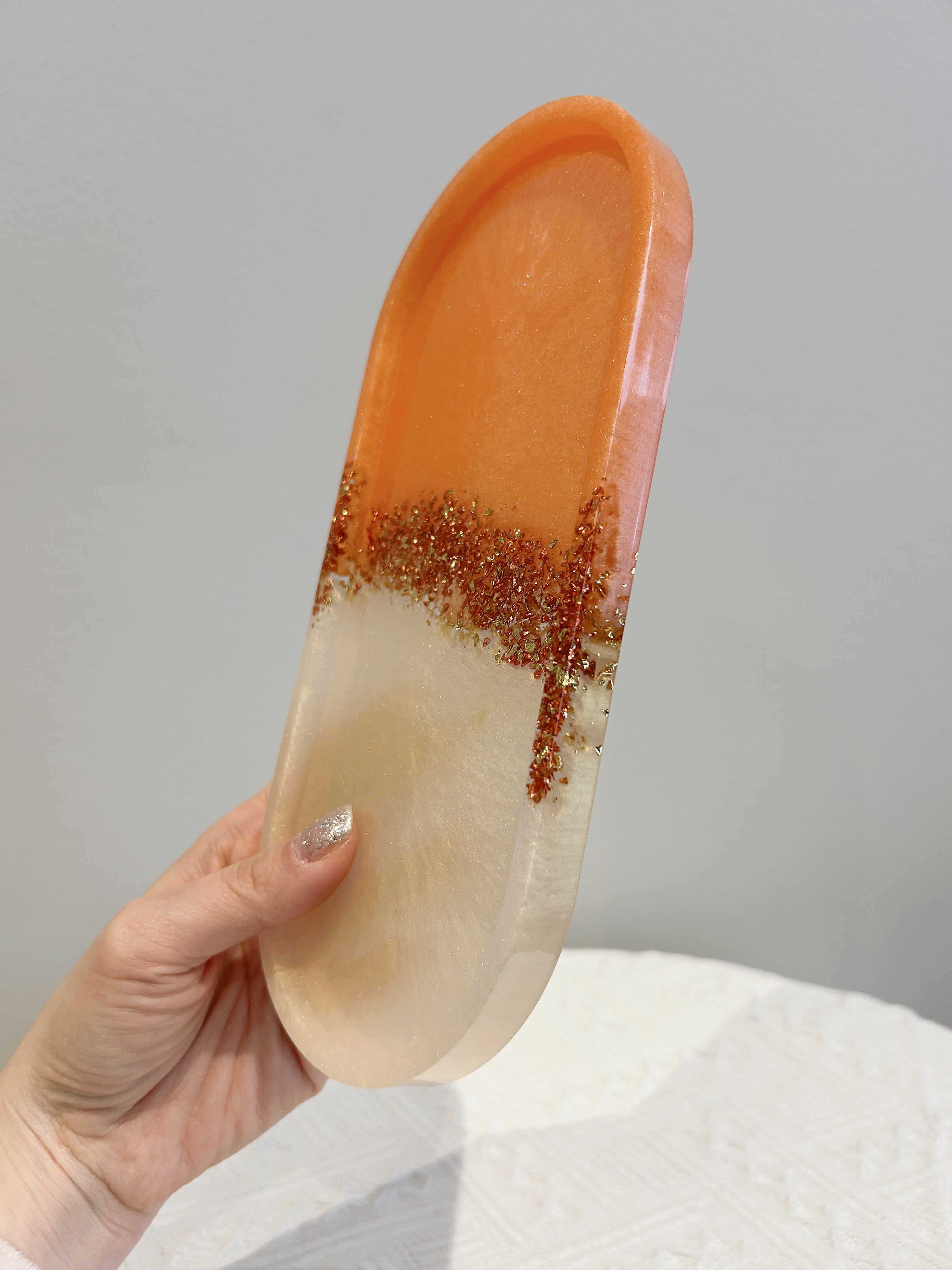 【Crystal Glow】Handmade Resin Trinket Tray