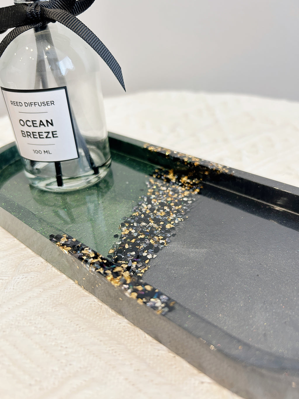 【Crystal Glow】Handmade Resin Trinket Tray