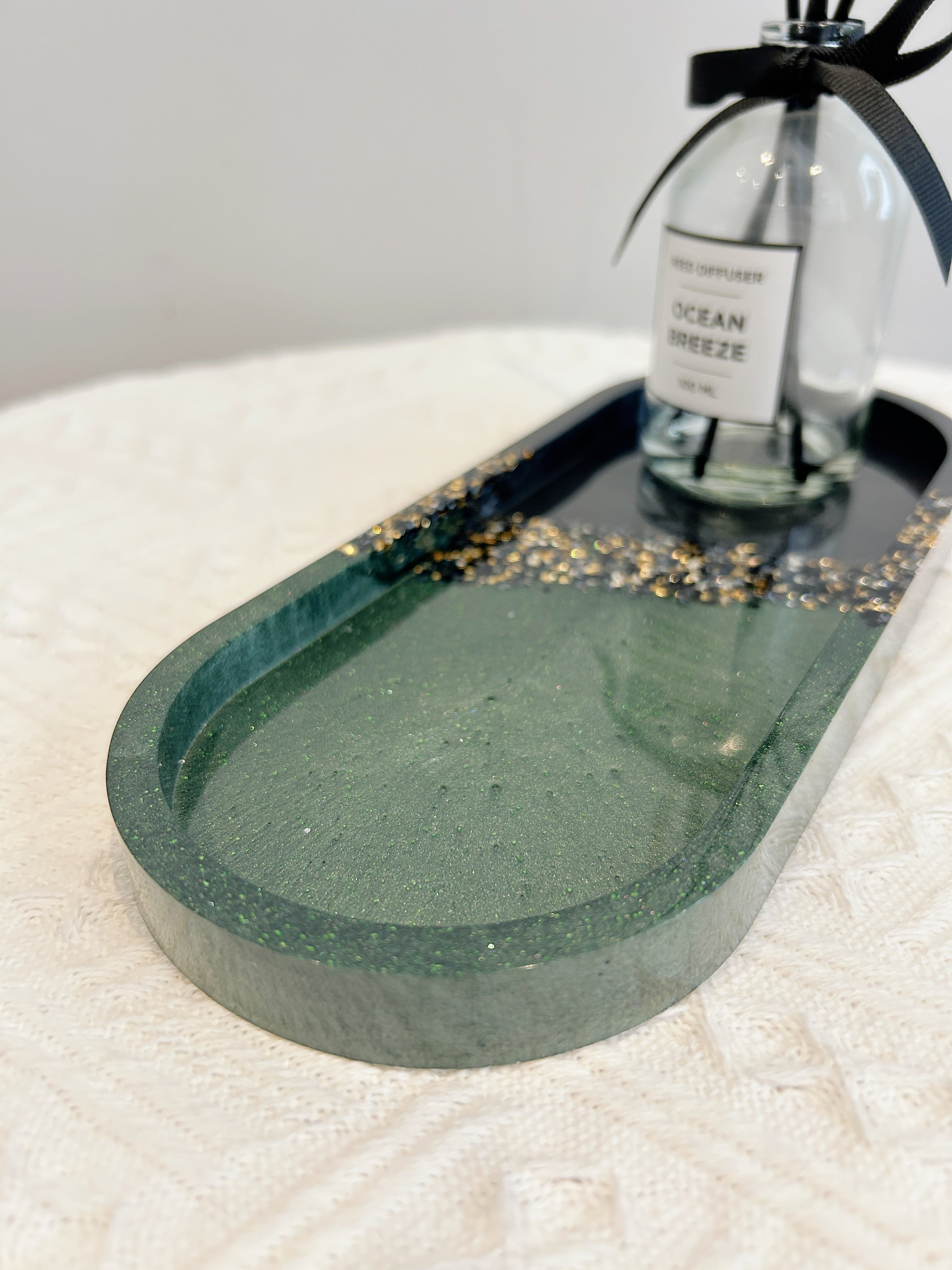 【Crystal Glow】Handmade Resin Trinket Tray