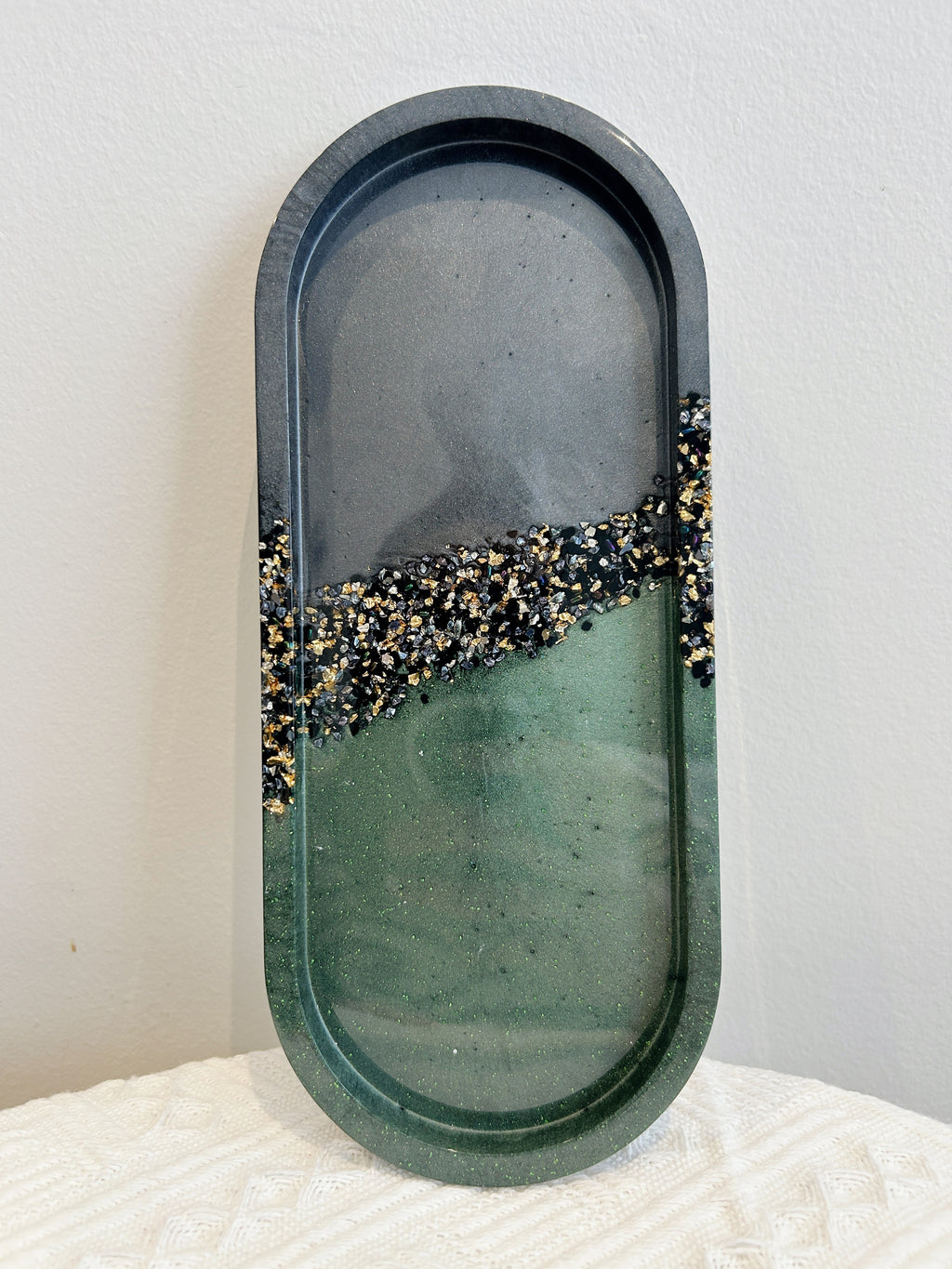 【Crystal Glow】Handmade Resin Trinket Tray
