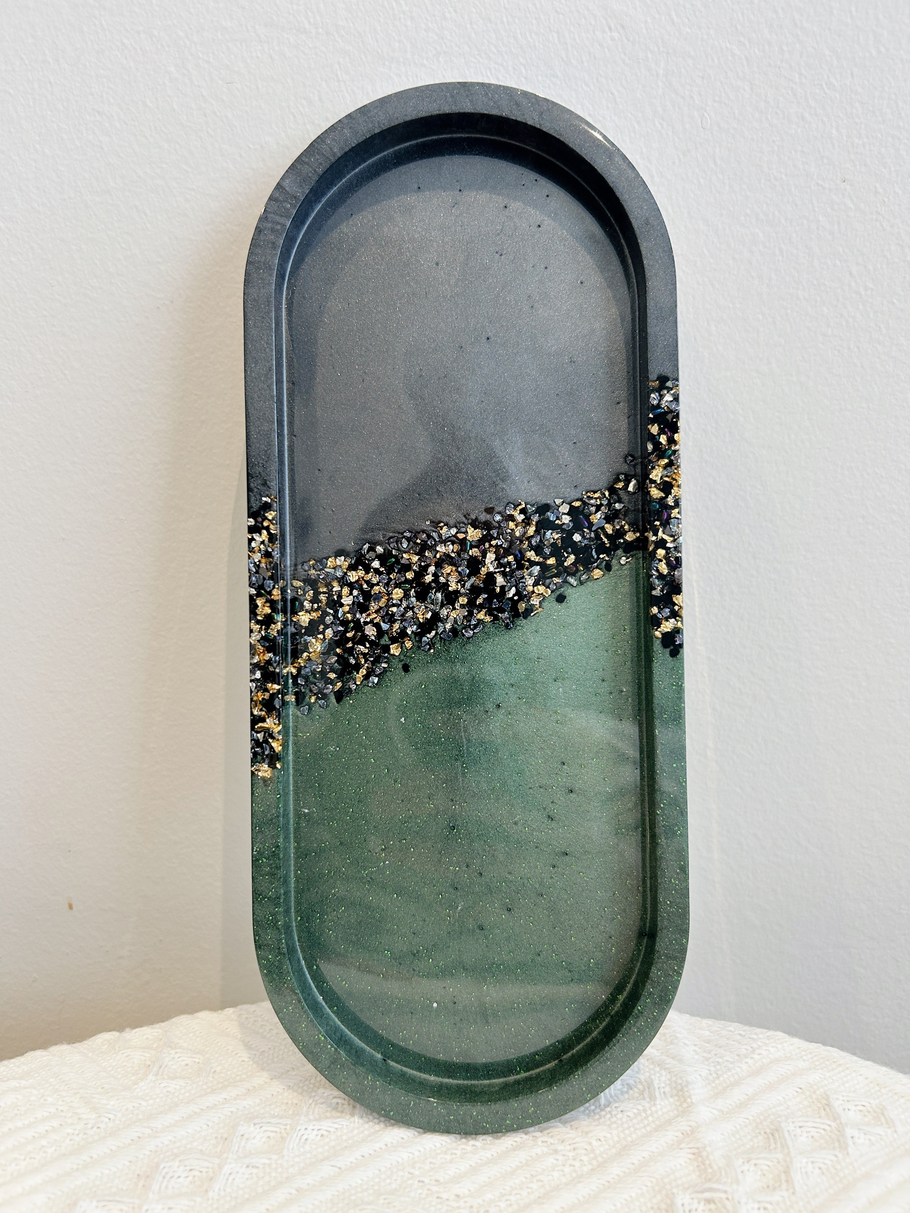 【Crystal Glow】Handmade Resin Trinket Tray