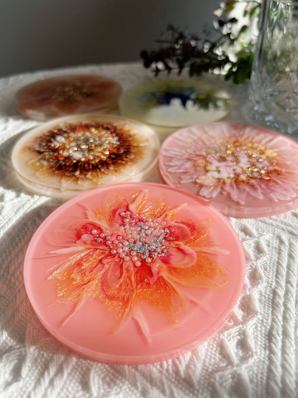 【Blooming Beauty】Handmade Resin Coaster (individual)