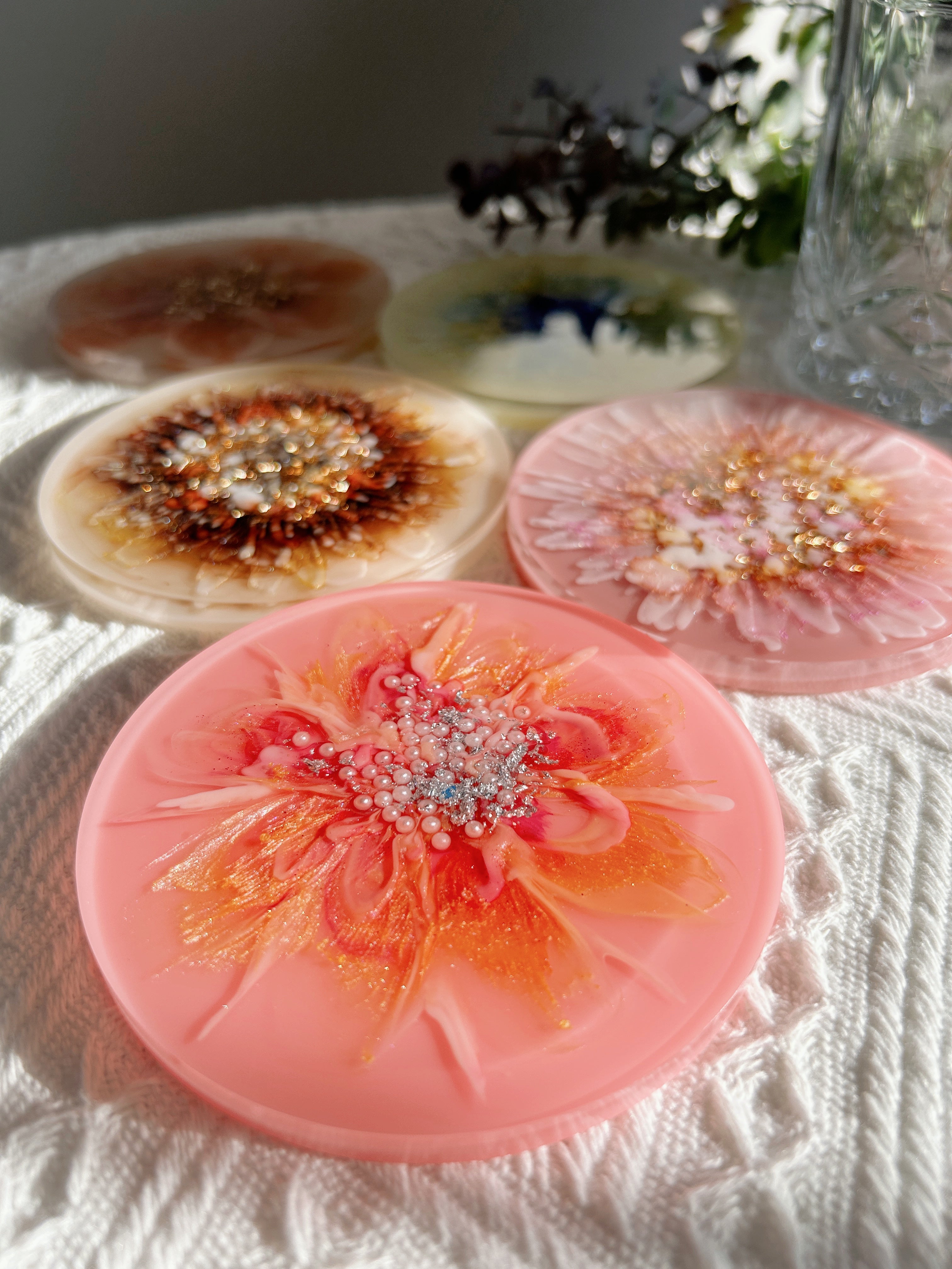 【Blooming Beauty】Handmade Resin Coaster (individual)
