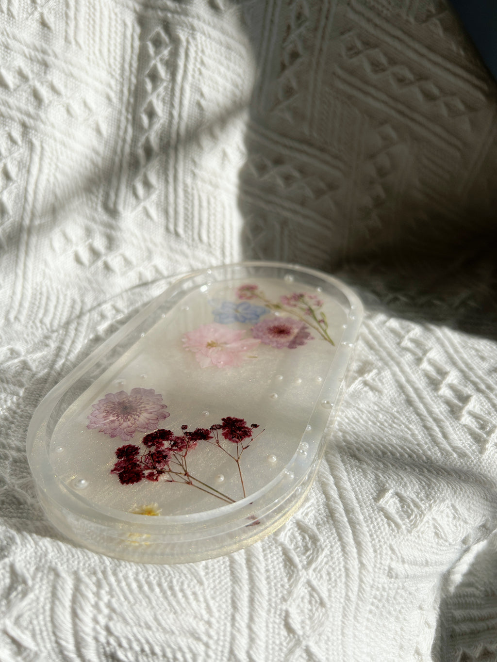 【Floral Fusion】Handmade Resin Trinket Tray (individual)