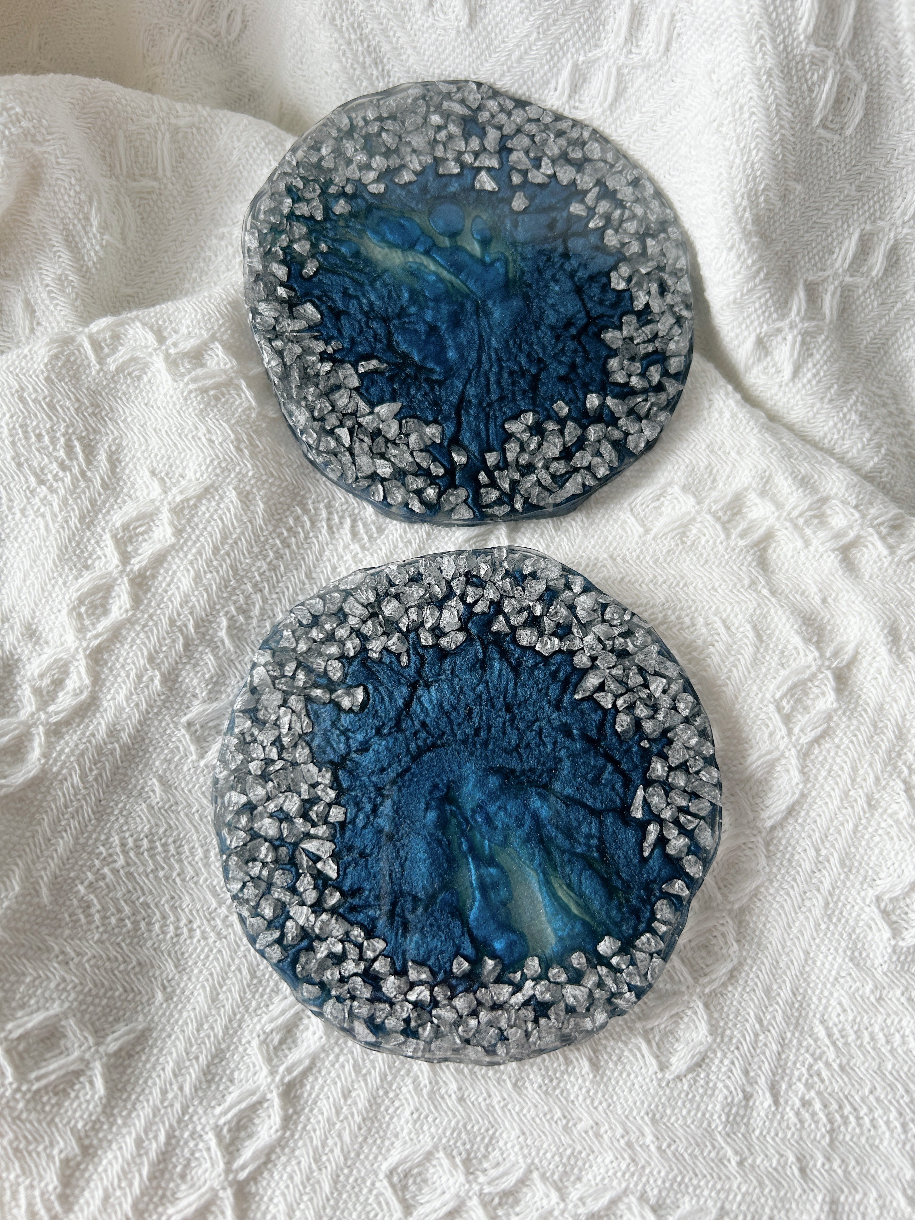 【Geode Luxe】Handmade Resin Coasters (pair)