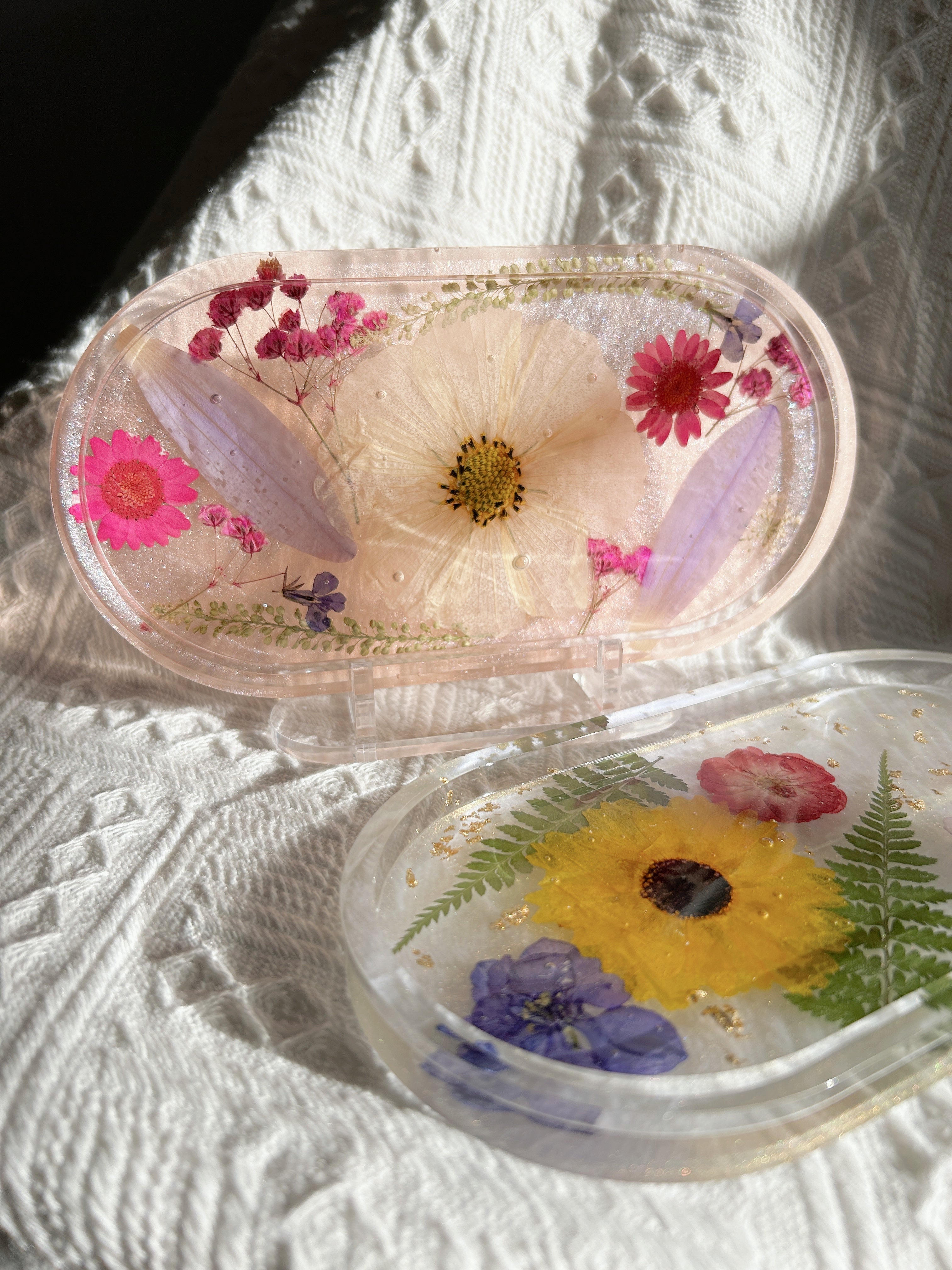 【Floral Fusion】Handmade Resin Trinket Tray (individual)