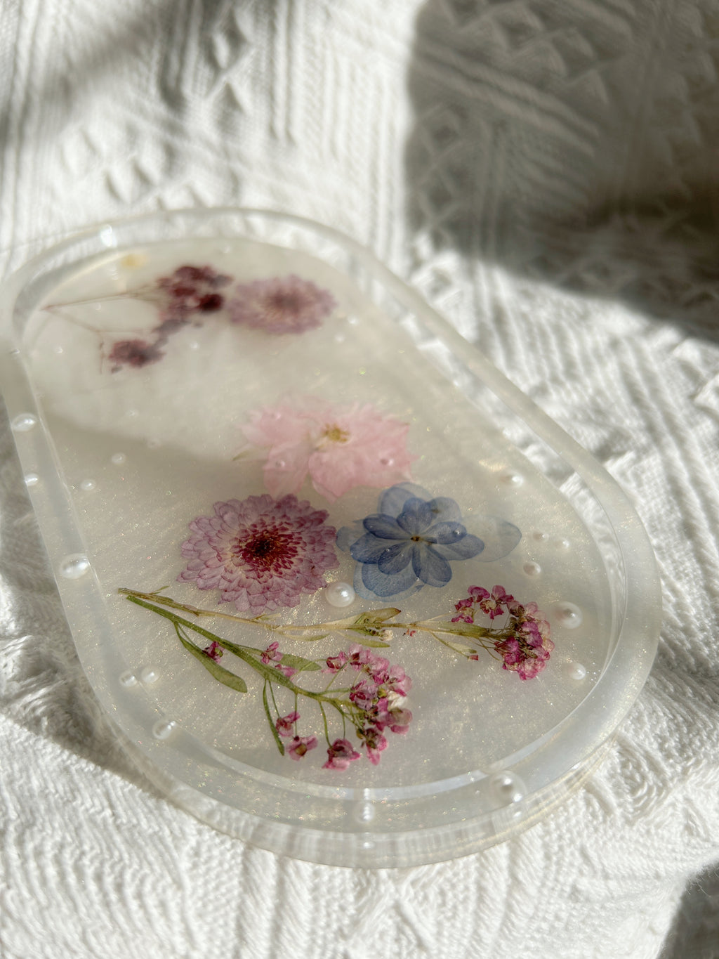 【Floral Fusion】Handmade Resin Trinket Tray (individual)