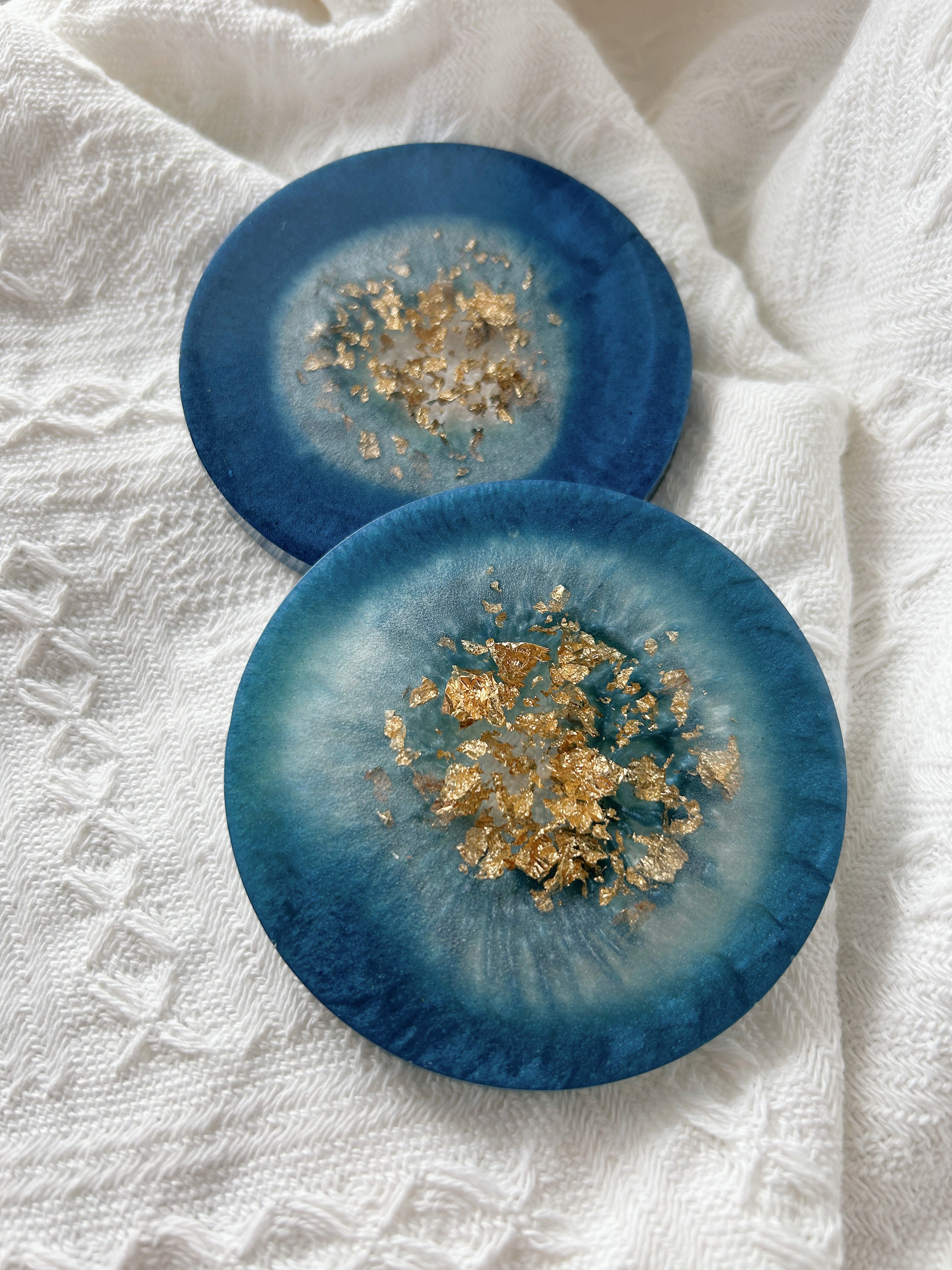 【Geode Luxe】Handmade Resin Coasters (pair)
