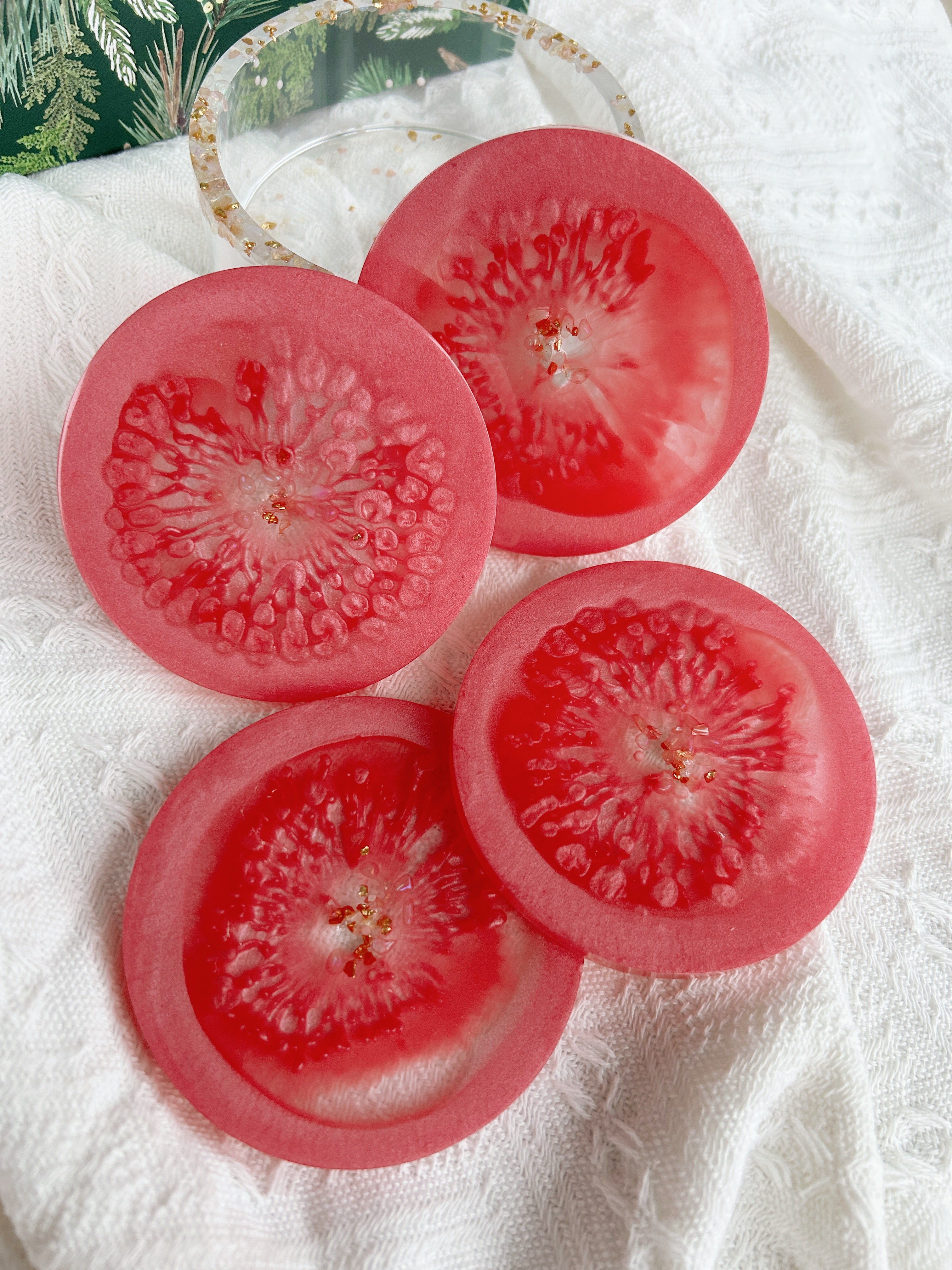 【Geode Luxe】Handmade Resin Coaster Set (set of 5)