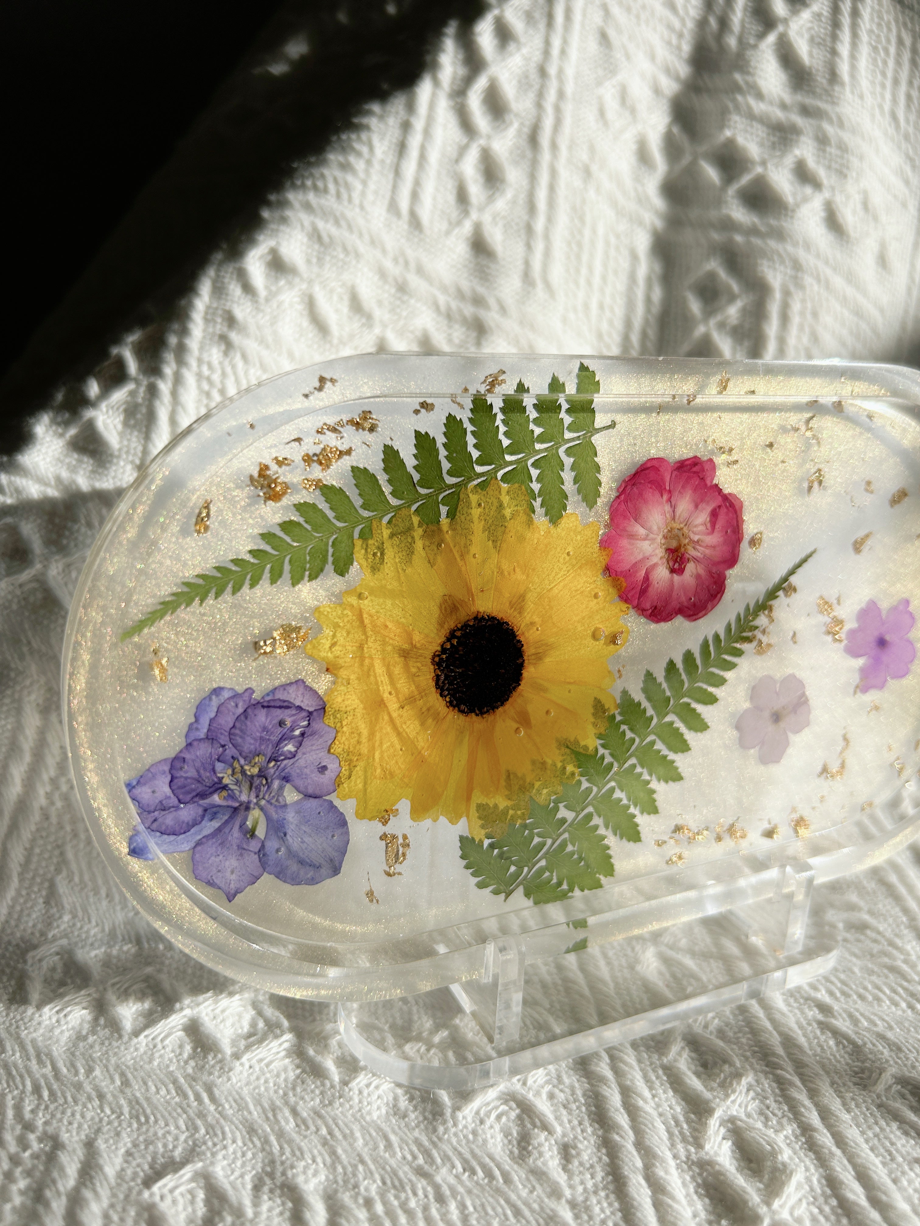 【Floral Fusion】Handmade Resin Trinket Tray (individual)