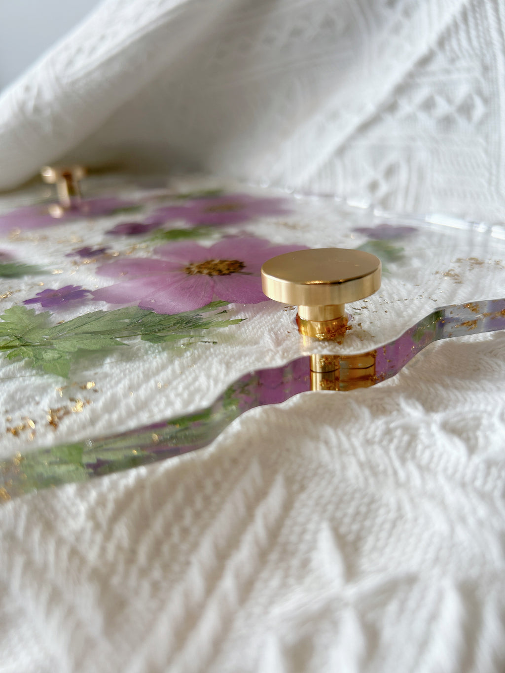 【Floral Fusion】Handmade Resin Serving Tray