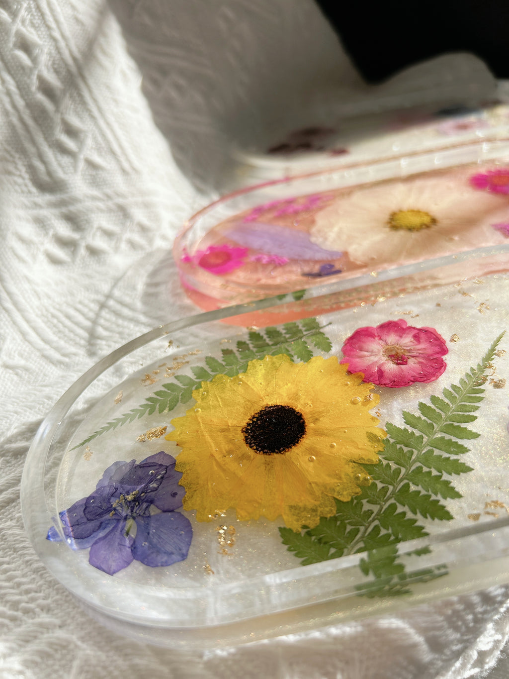 【Floral Fusion】Handmade Resin Trinket Tray (individual)