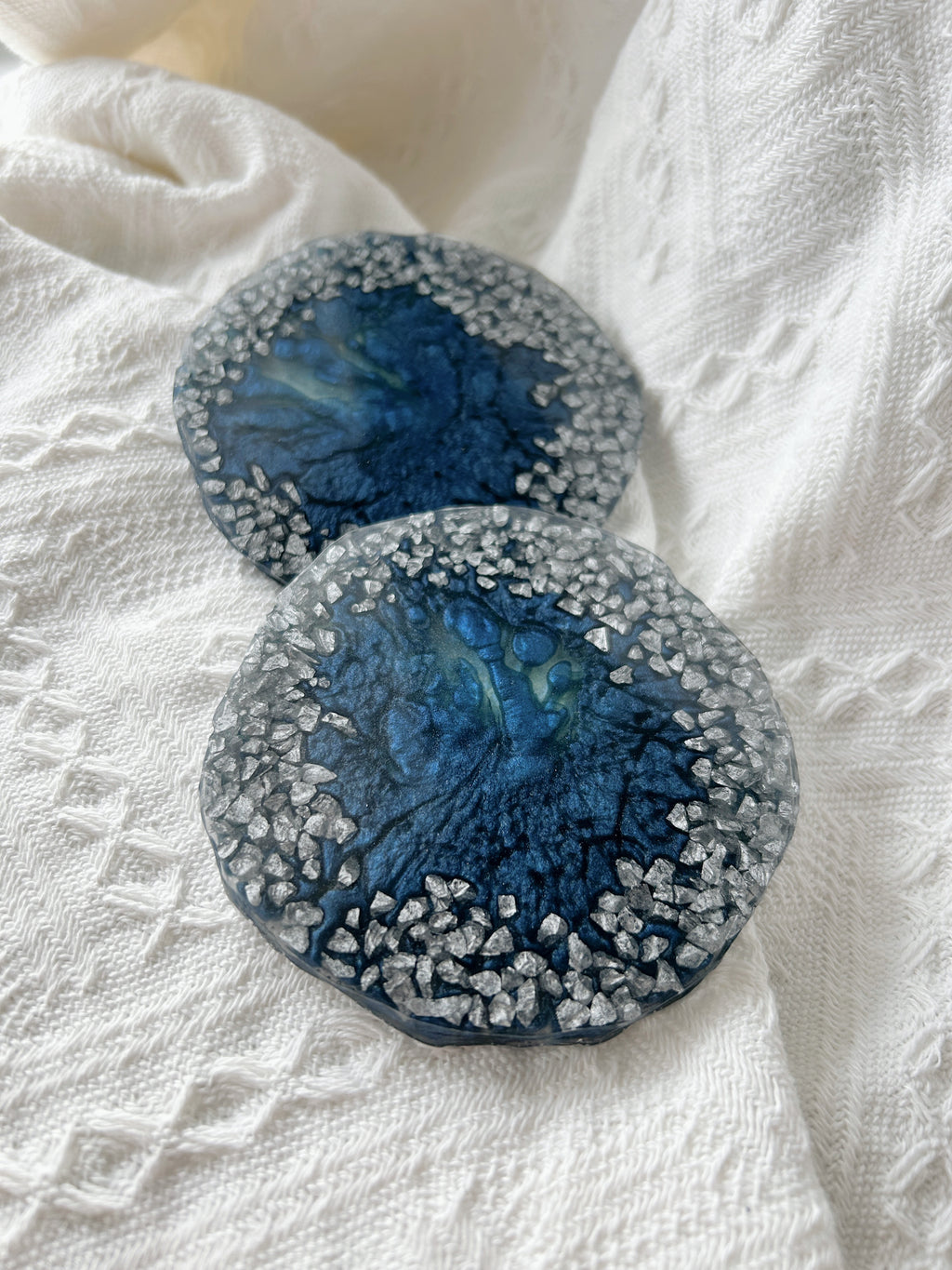 【Geode Luxe】Handmade Resin Coasters (pair)