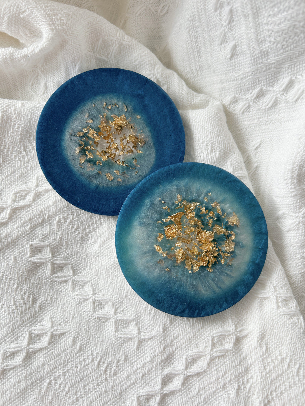 【Geode Luxe】Handmade Resin Coasters (pair)