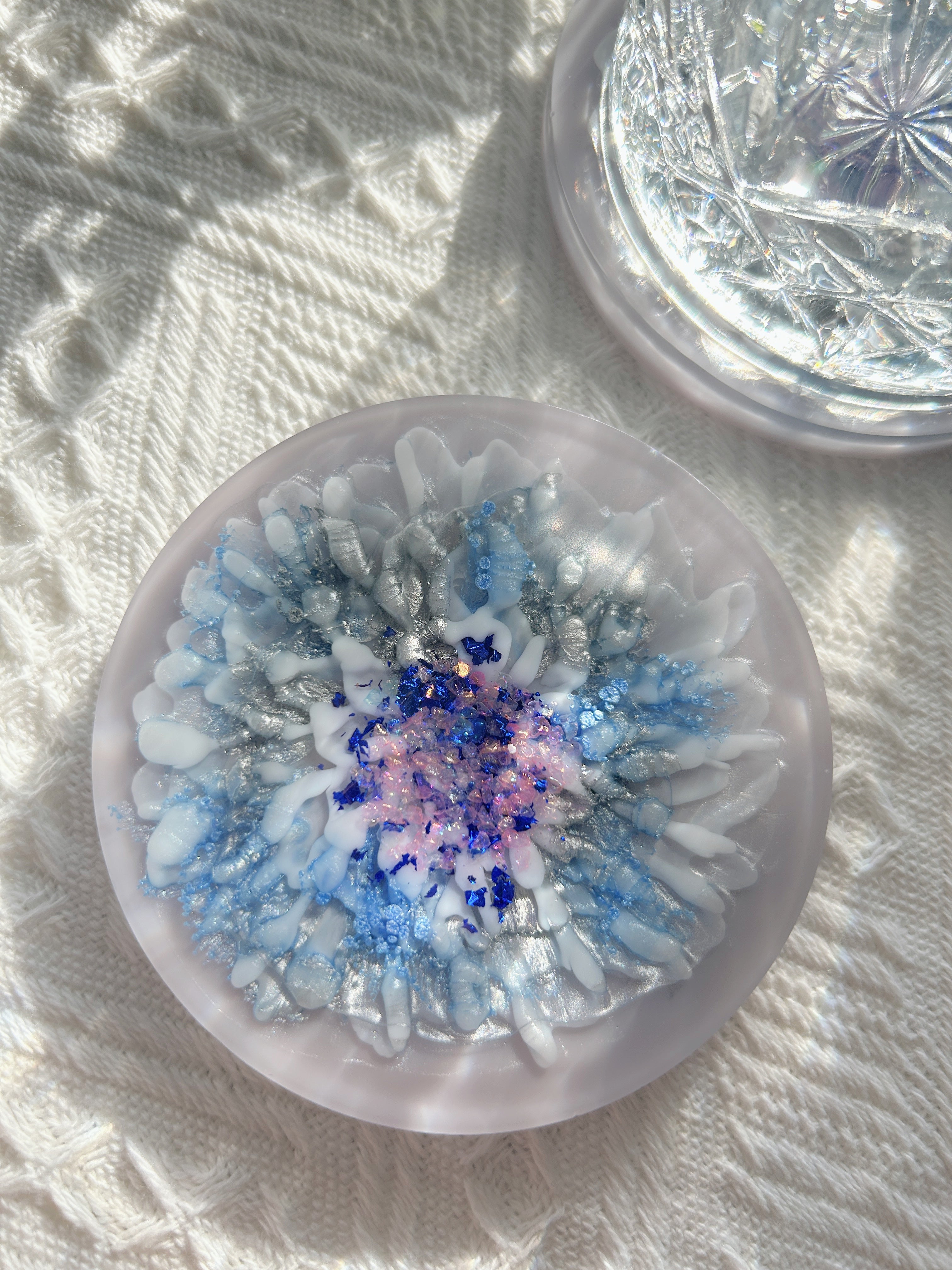 【Blooming Beauty】Handmade Resin Coasters (pair)