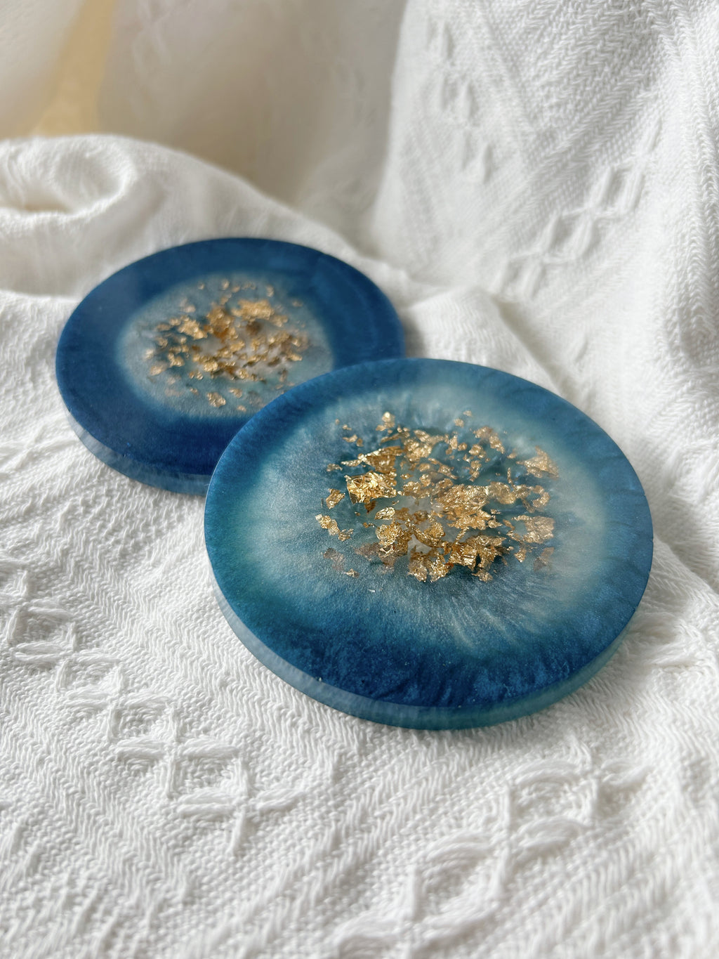 【Geode Luxe】Handmade Resin Coasters (pair)