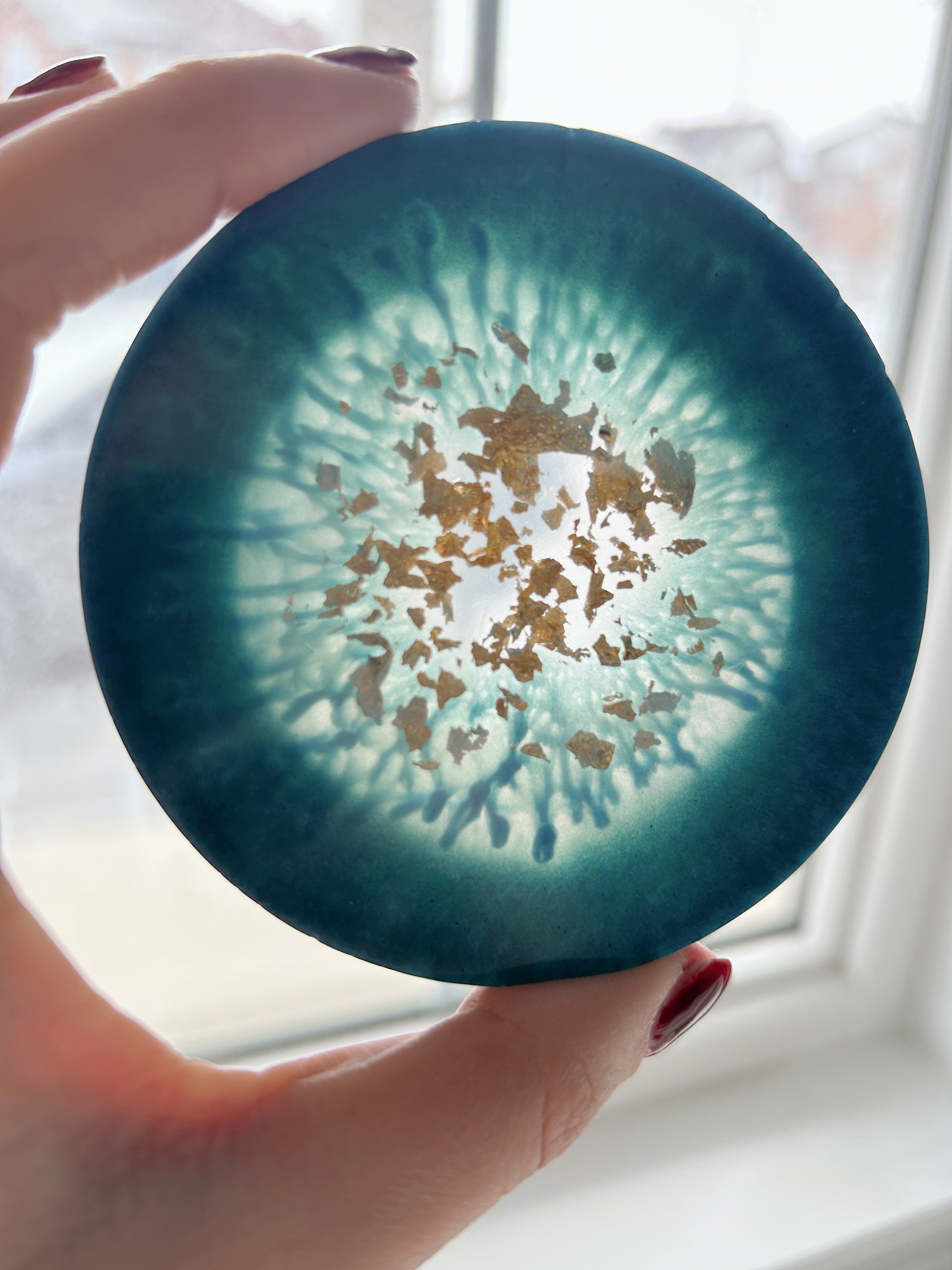 【Geode Luxe】Handmade Resin Coasters (pair)