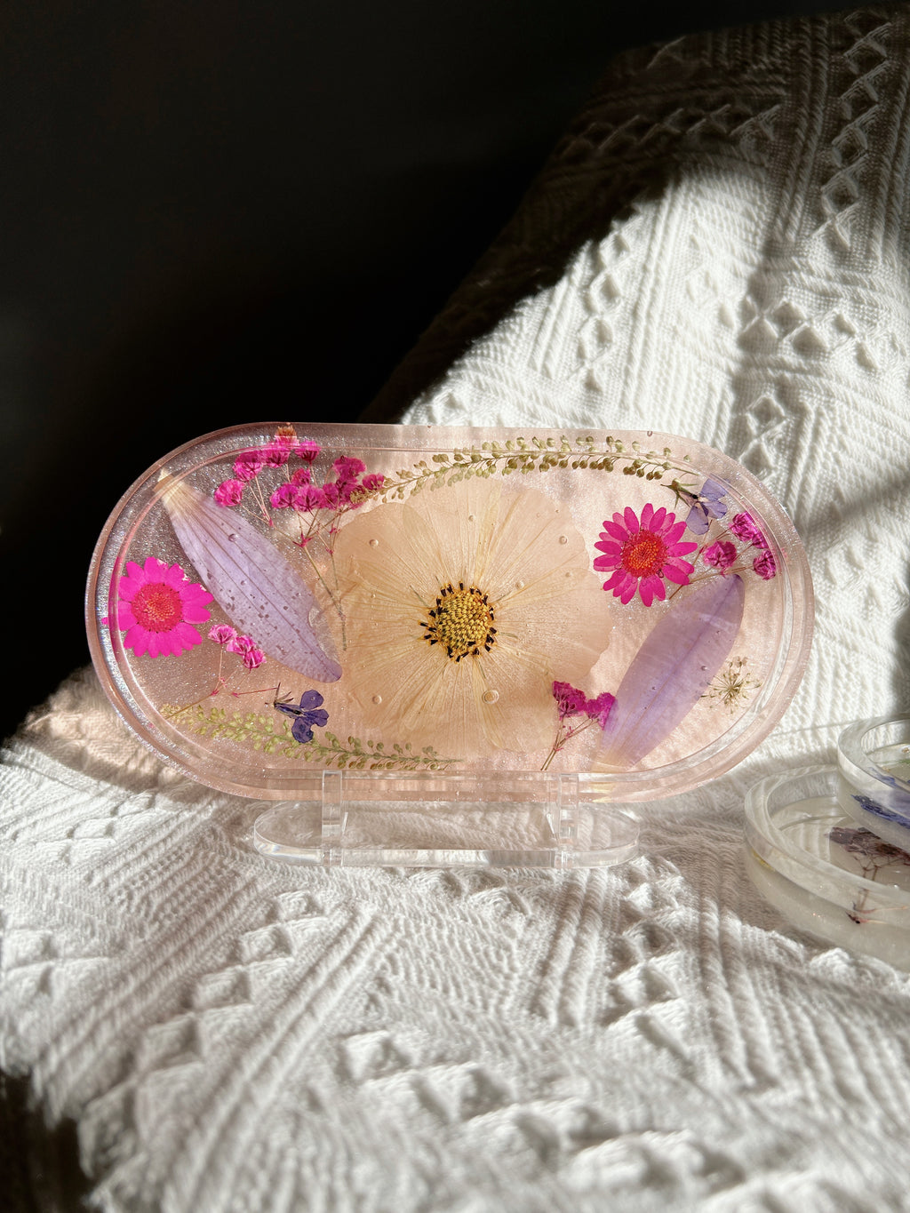 【Floral Fusion】Handmade Resin Trinket Tray (individual)