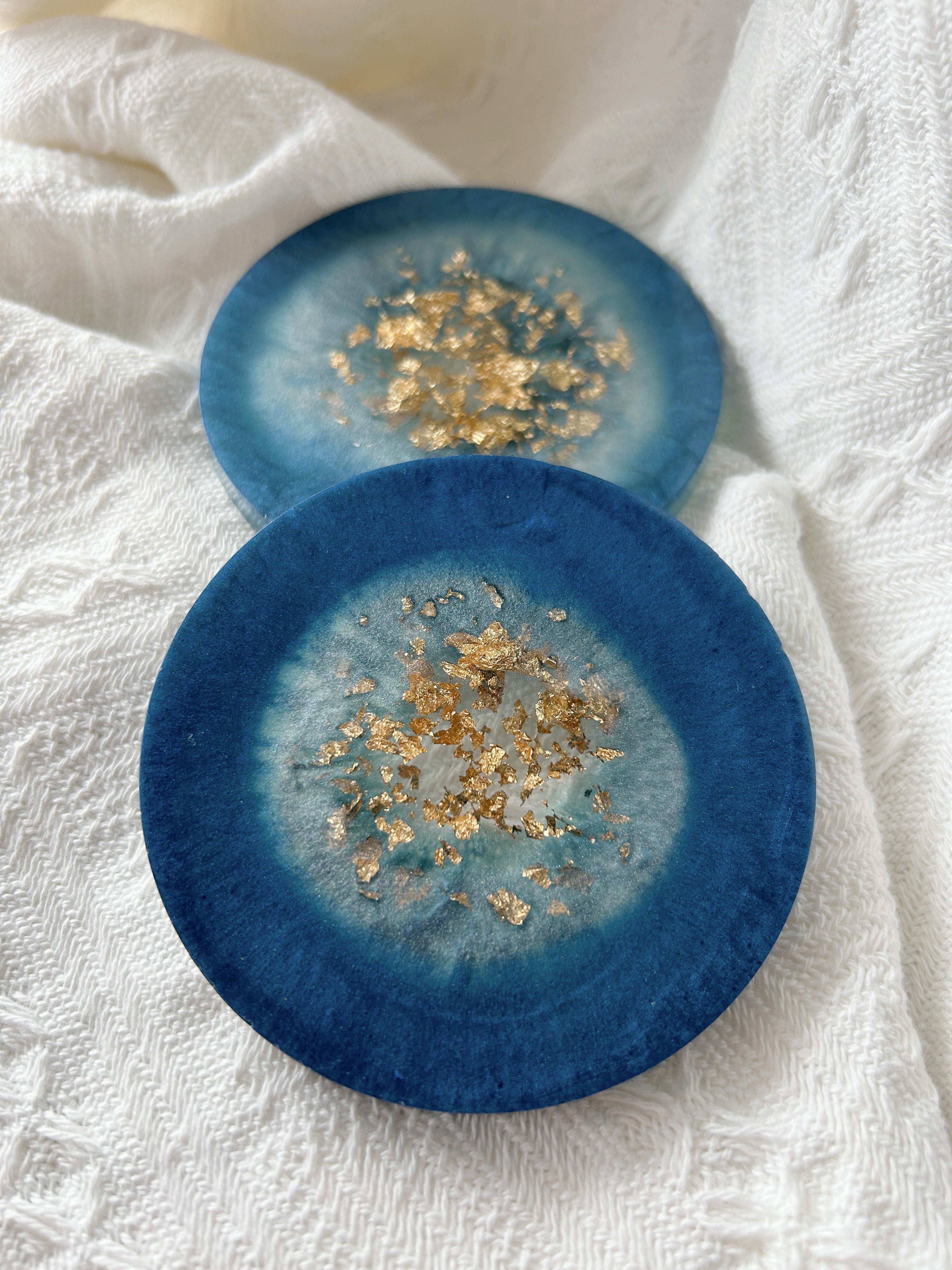 【Geode Luxe】Handmade Resin Coasters (pair)