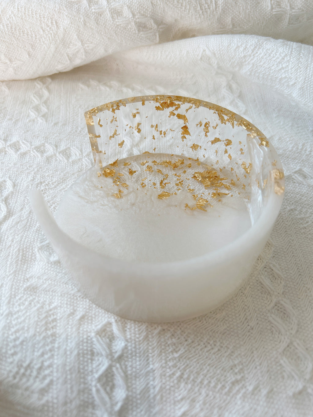 【Golden Elegance】Handmade Resin Coaster Set (set of 5)