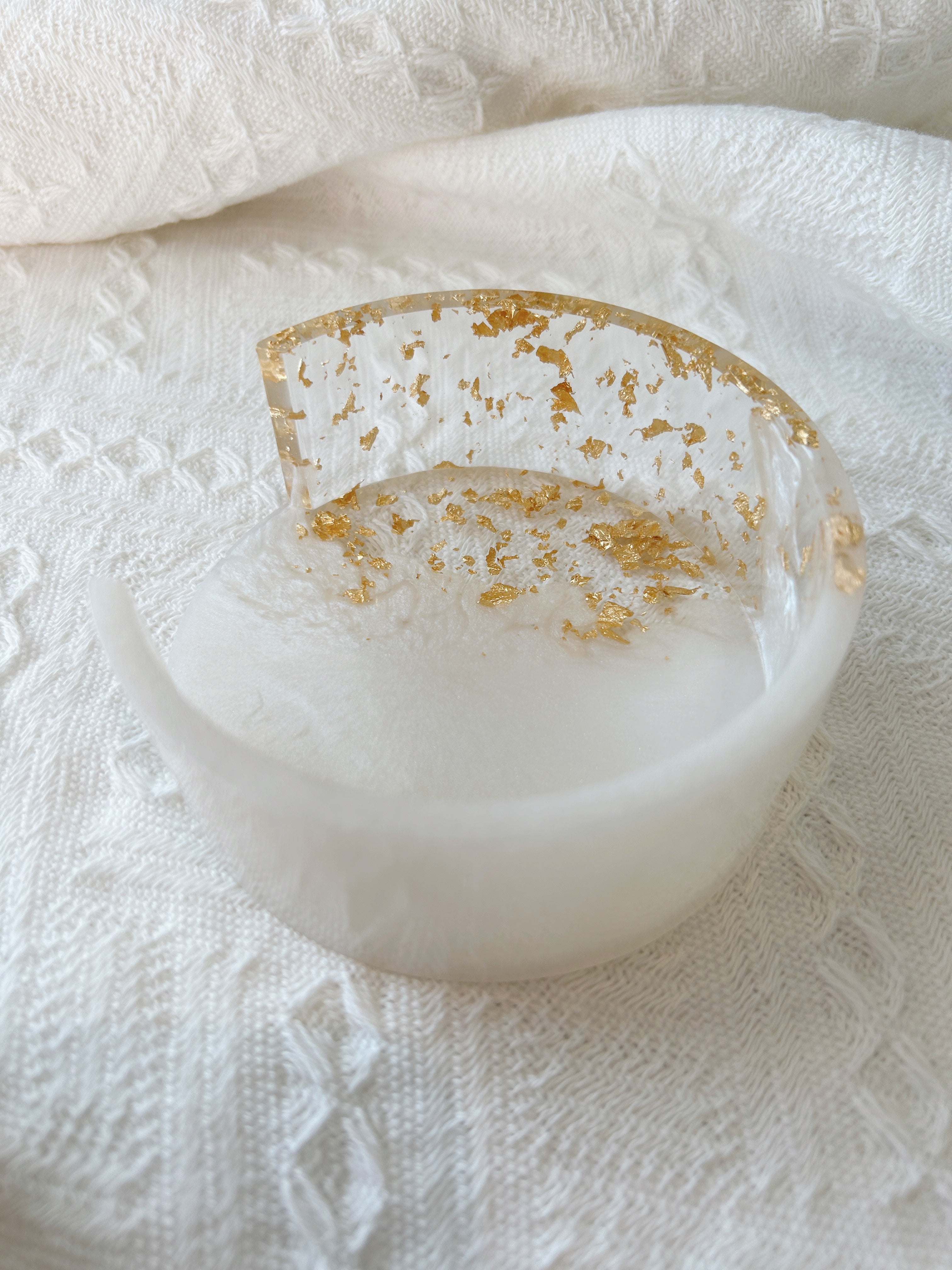 【Golden Elegance】Handmade Resin Coaster Set (set of 5)