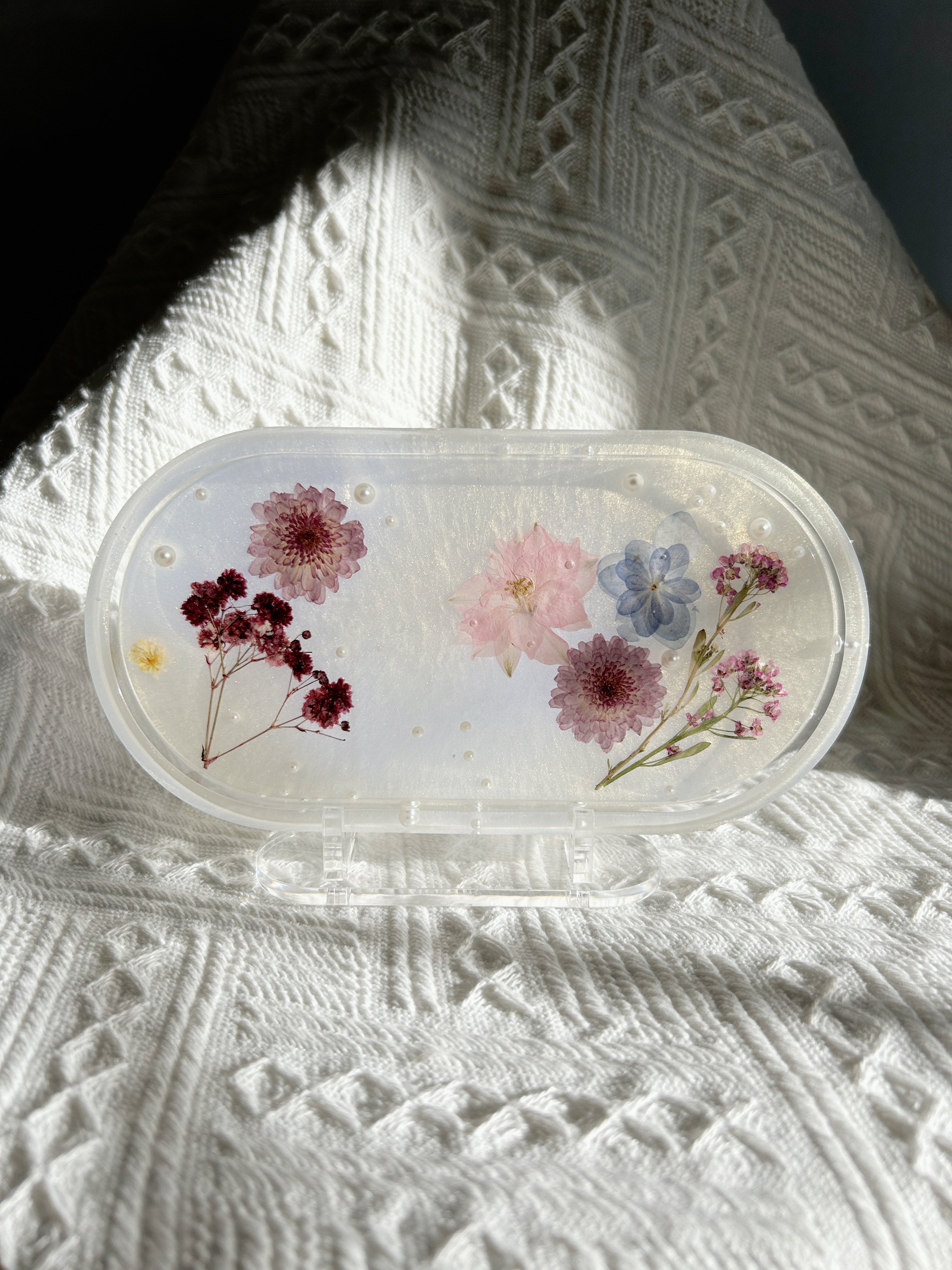 【Floral Fusion】Handmade Resin Trinket Tray (individual)