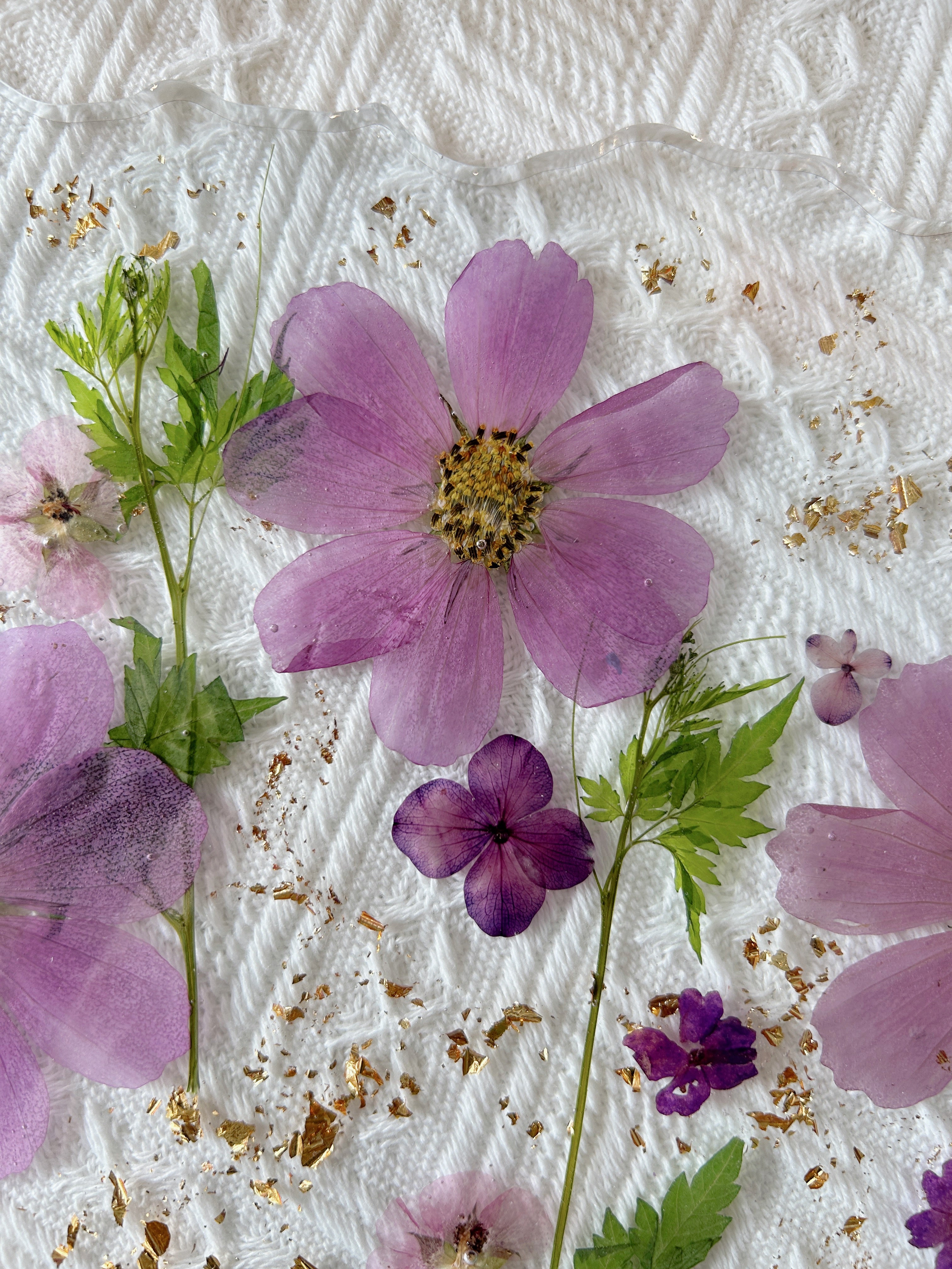 【Floral Fusion】Handmade Resin Serving Tray