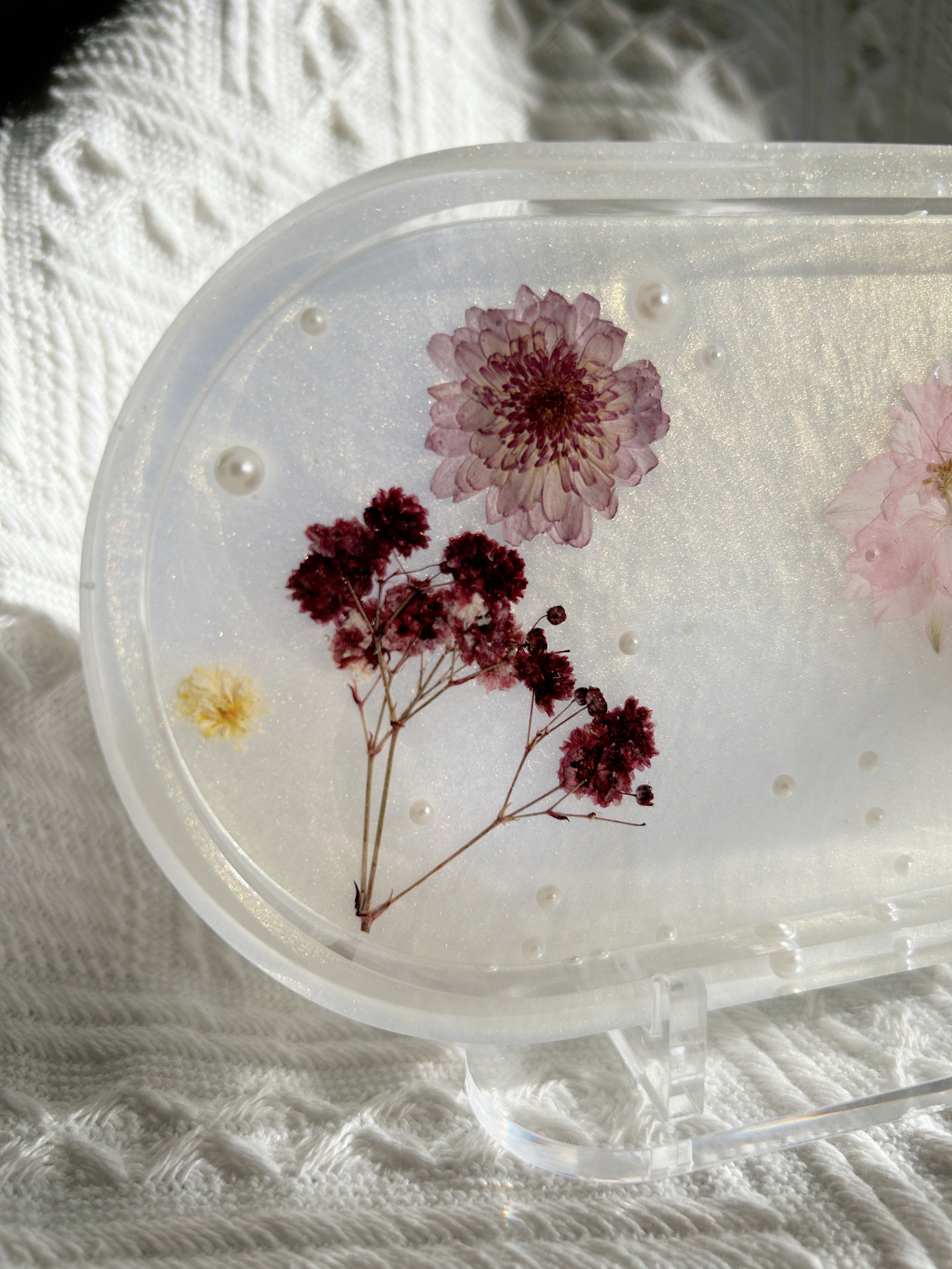 【Floral Fusion】Handmade Resin Trinket Tray (individual)