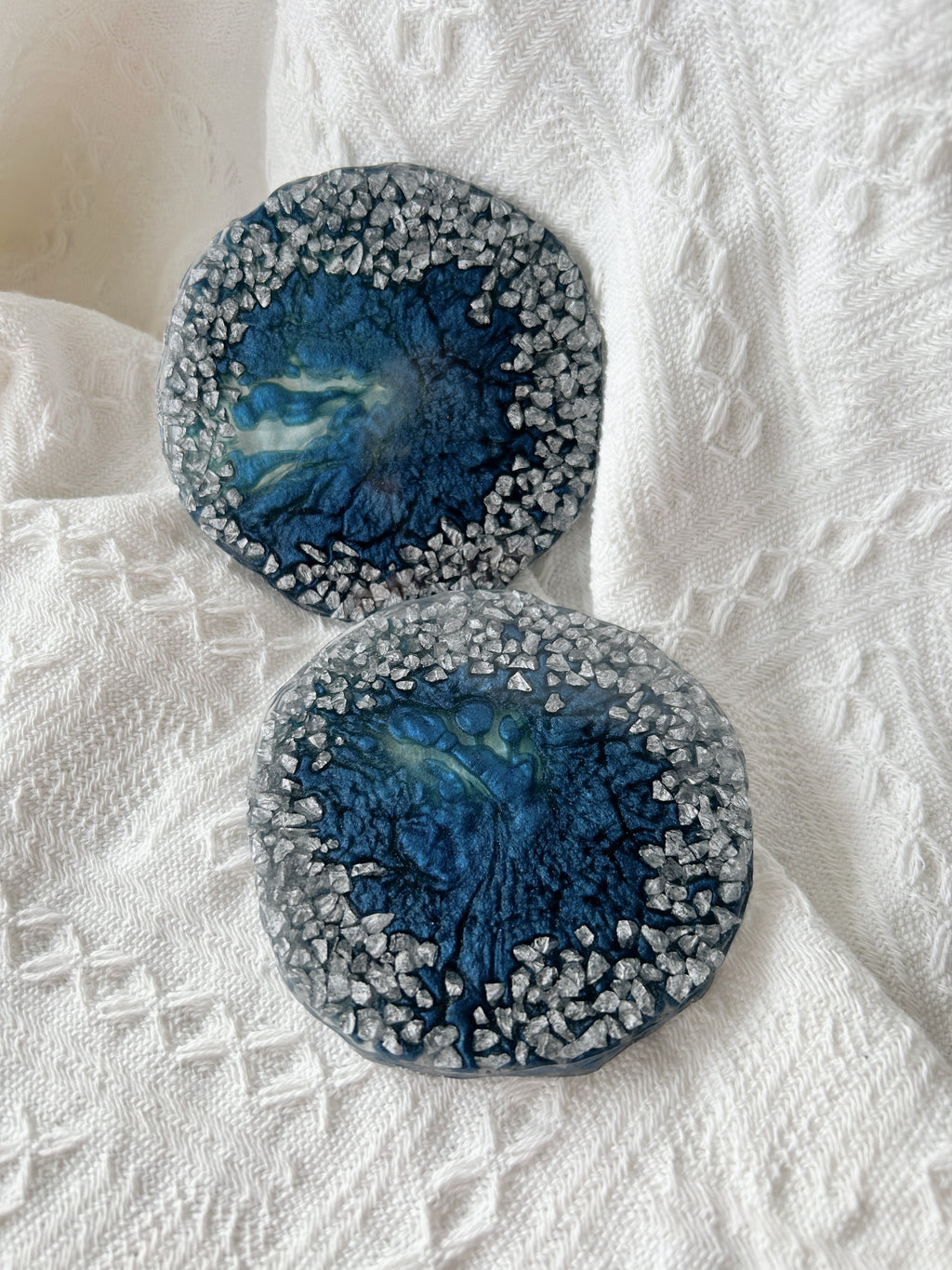 【Geode Luxe】Handmade Resin Coasters (pair)