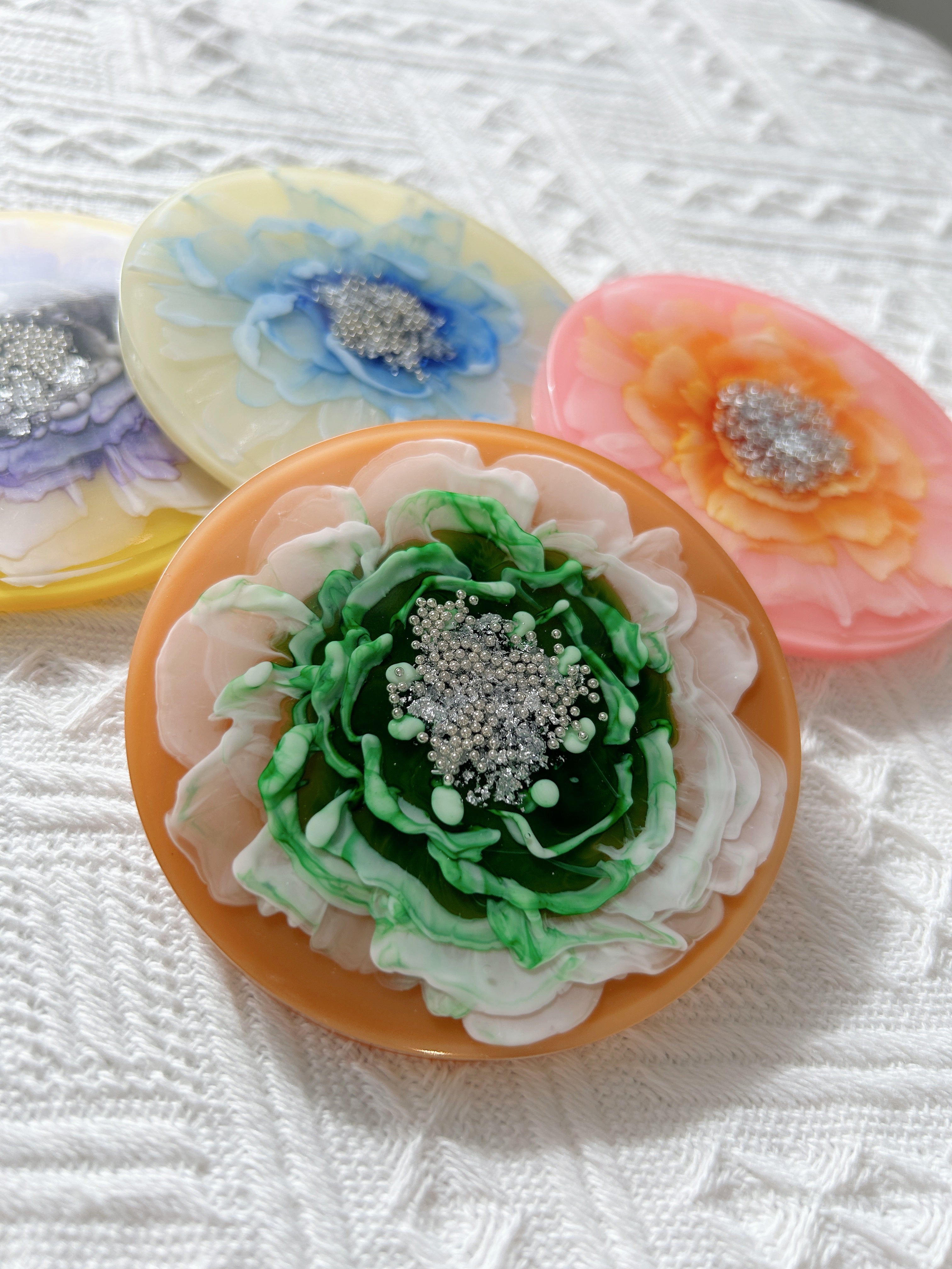 【Blooming Beauty】Handmade Resin Coaster (individual)