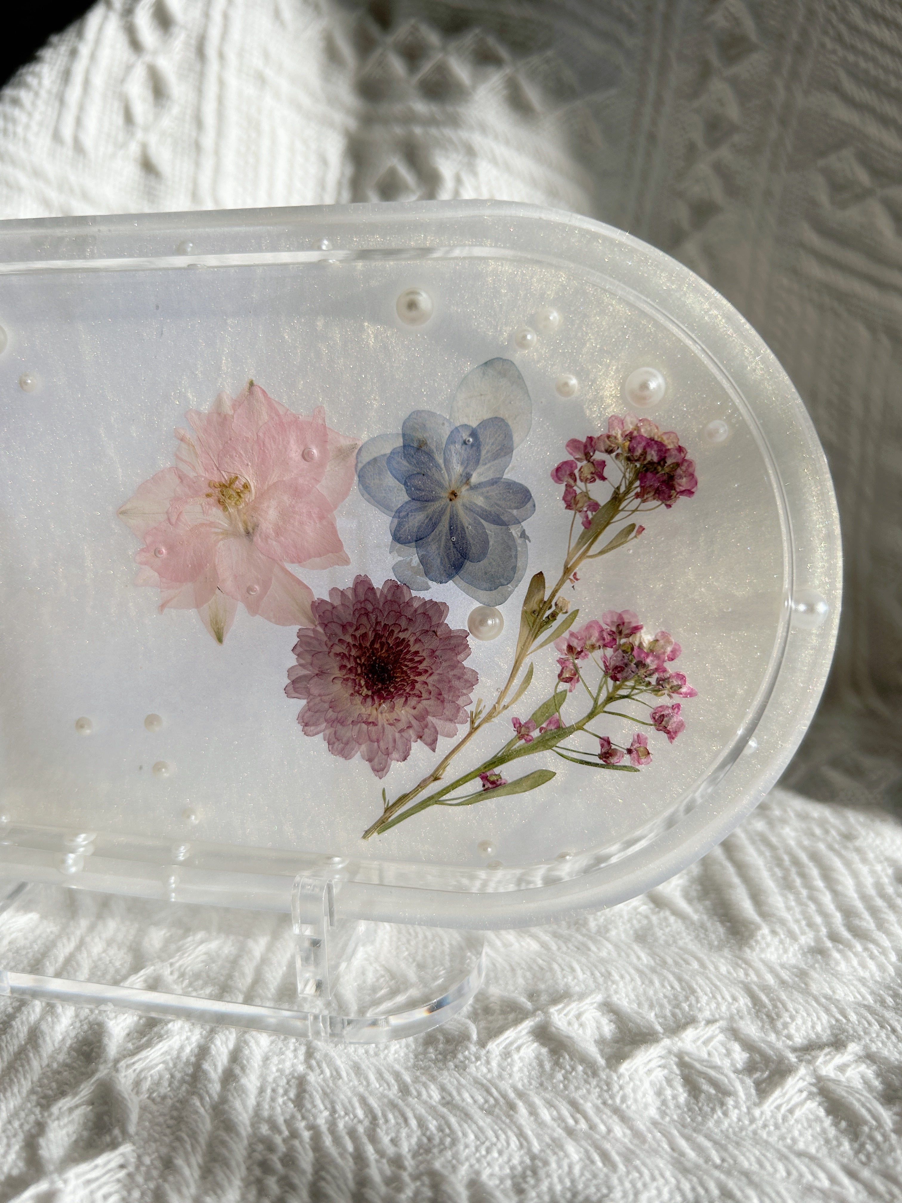 【Floral Fusion】Handmade Resin Trinket Tray (individual)