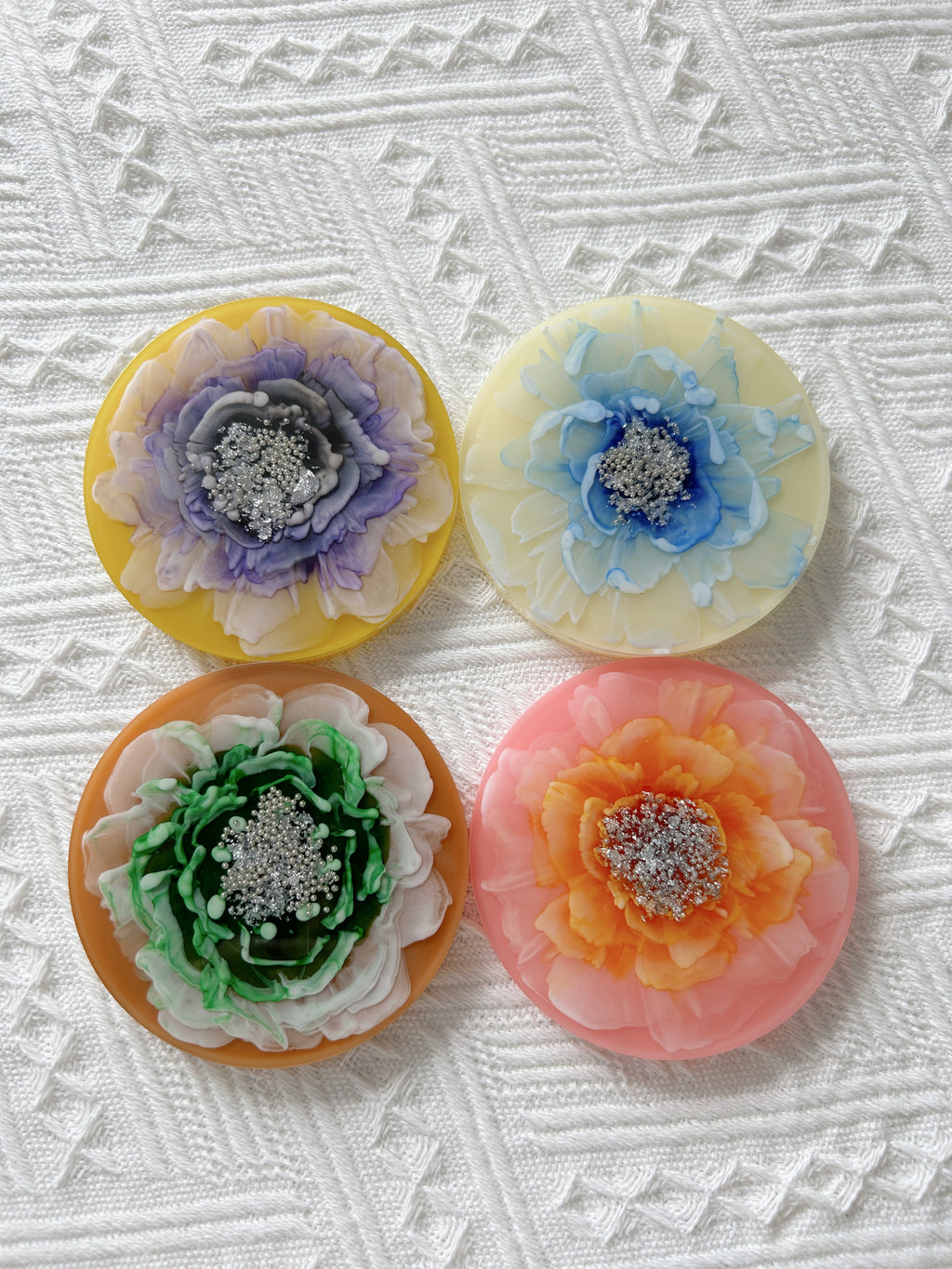 【Blooming Beauty】Handmade Resin Coaster (individual)