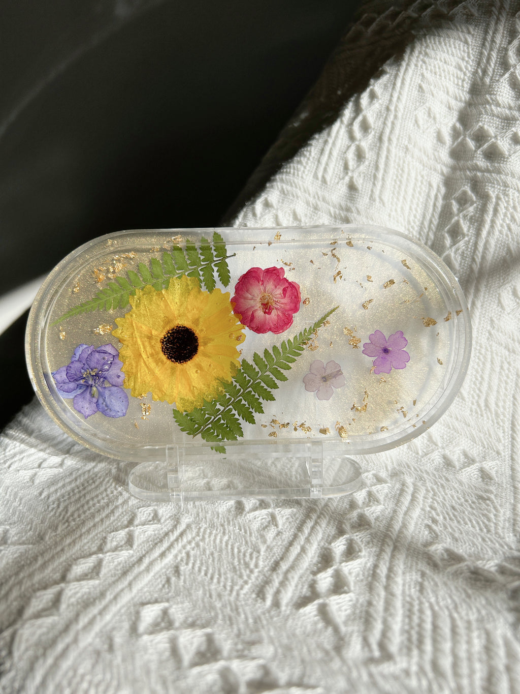 【Floral Fusion】Handmade Resin Trinket Tray (individual)