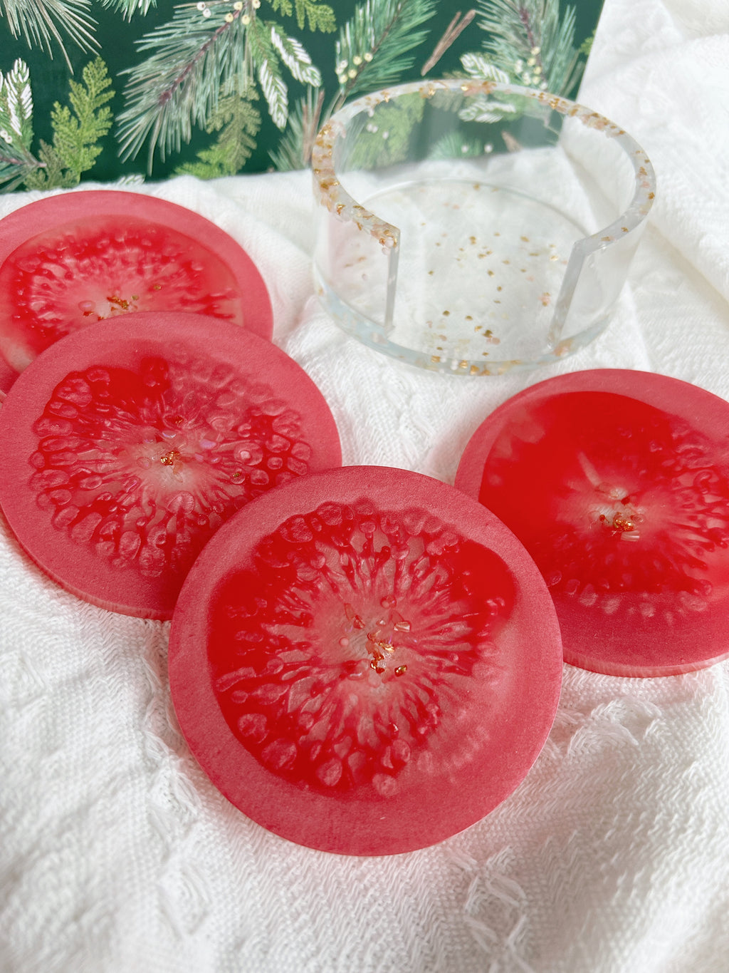 【Geode Luxe】Handmade Resin Coaster Set (set of 5)