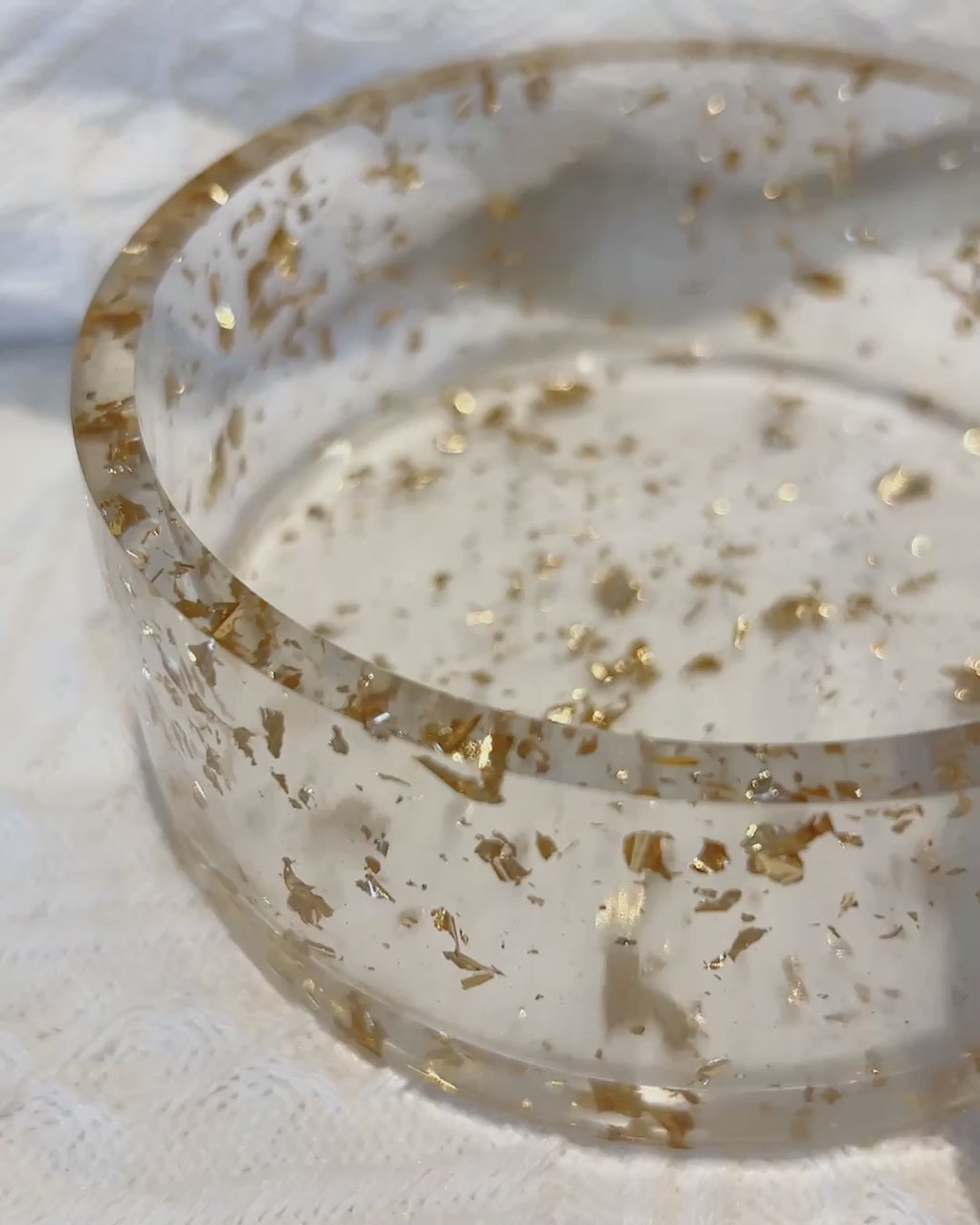 【Golden Elegance】Handmade Resin Coaster Set (set of 5)