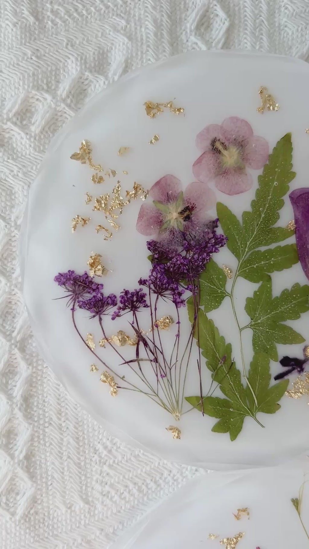 【Floral Fusion】Handmade Resin Diamond-shaped Coaster (individual)
