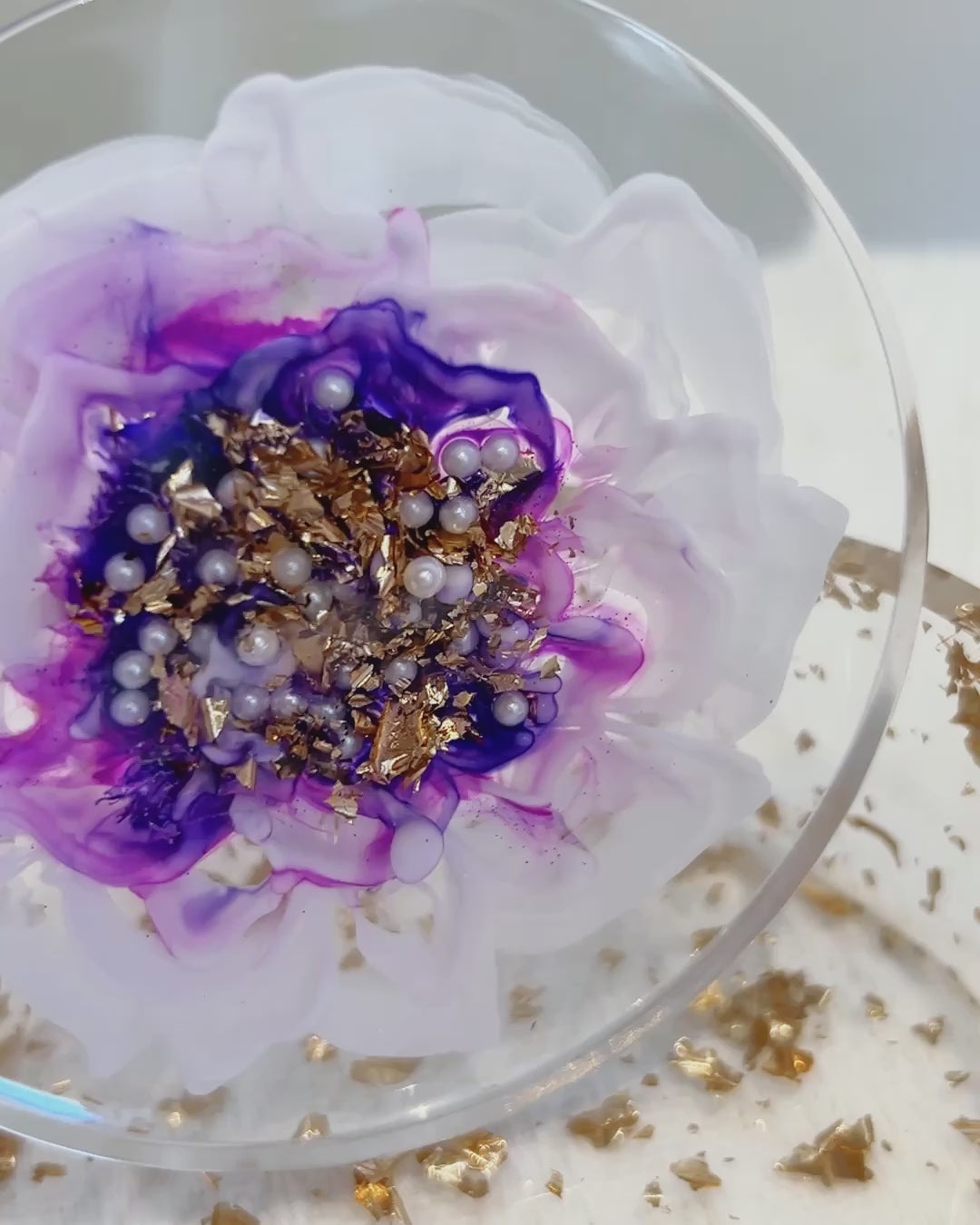 【Blooming Beauty】Handmade Resin Coaster Set (set of 5)